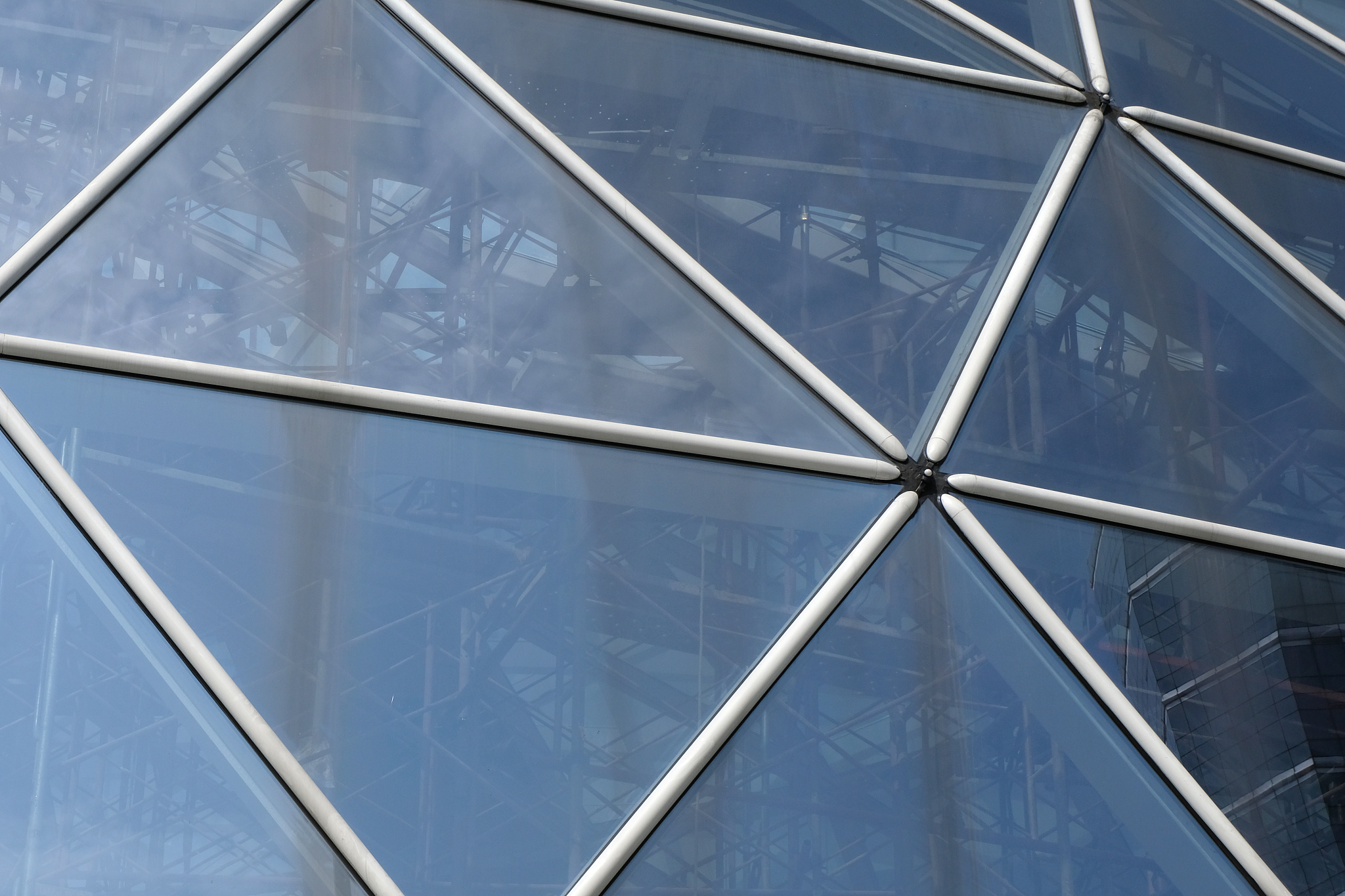 pattern of glass wall