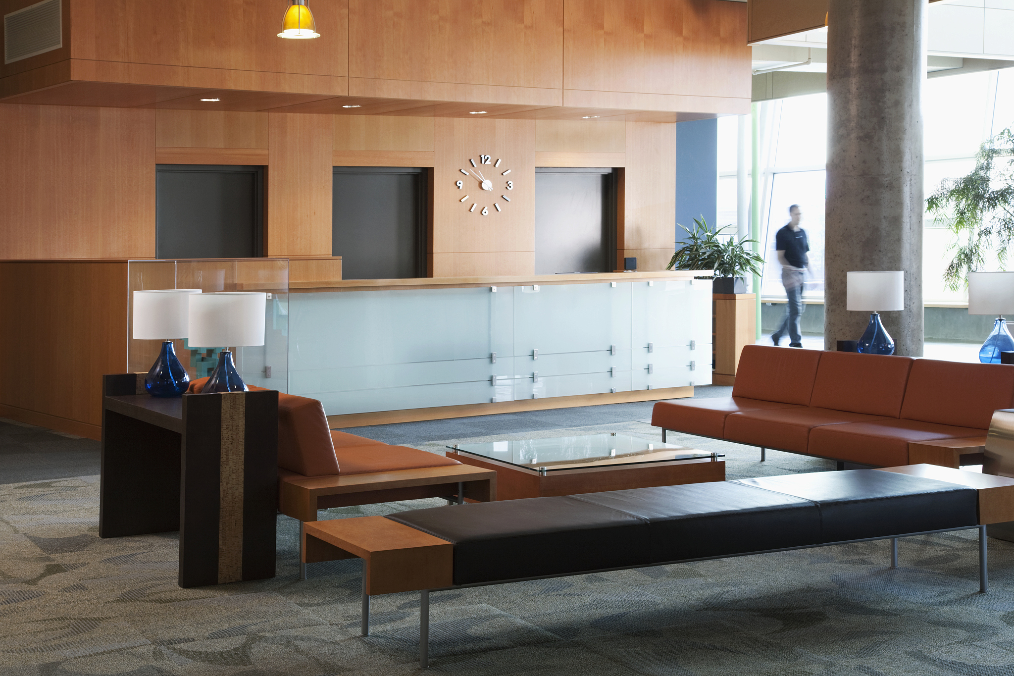 modern office lobby