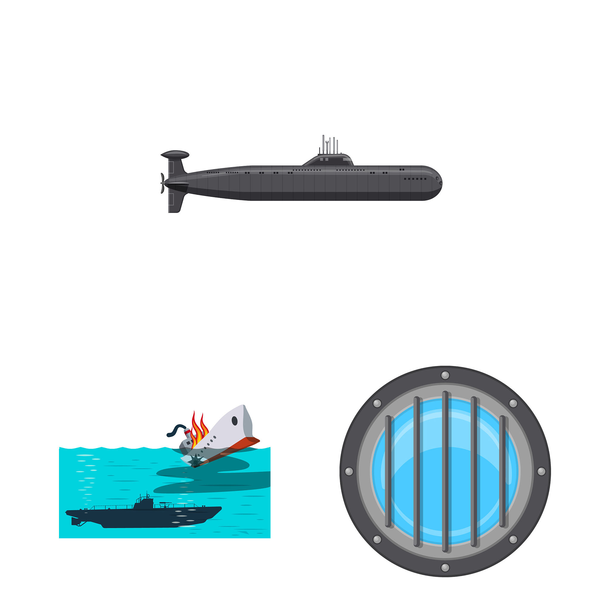 isolated object boat and navy sign collection