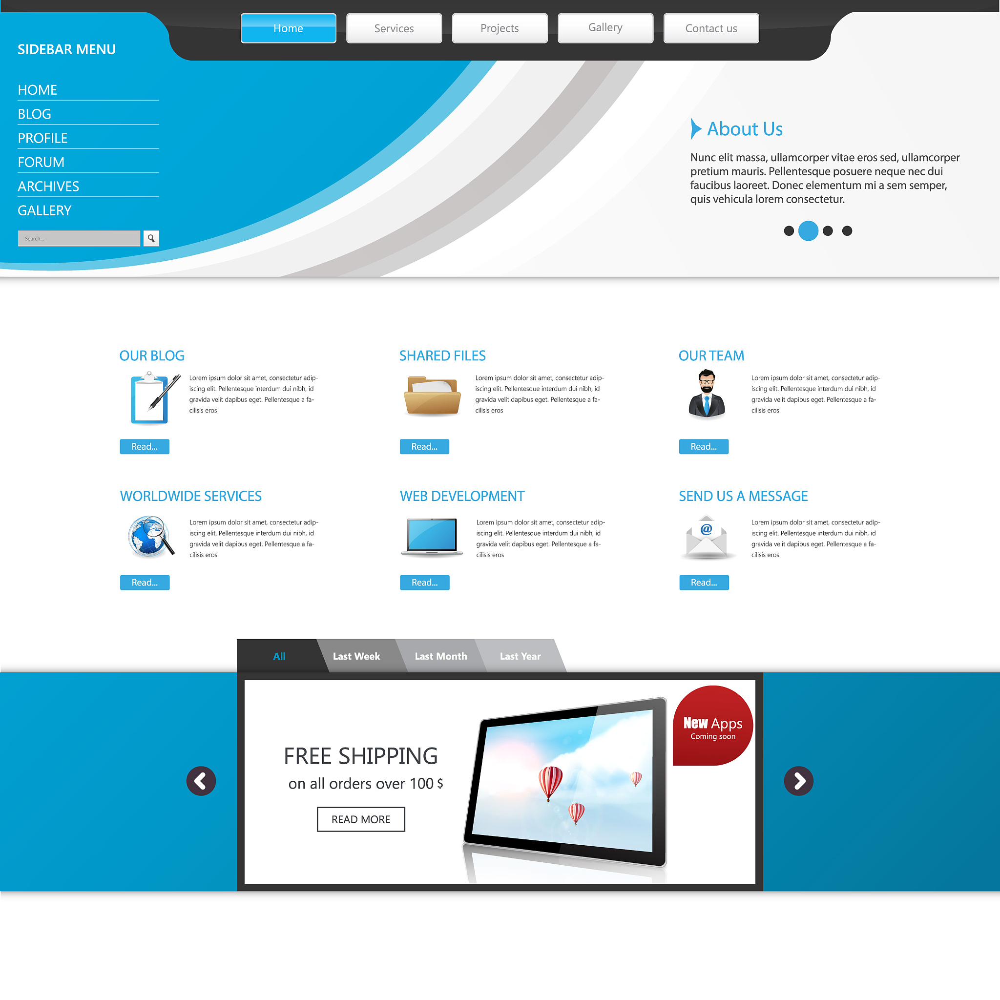 business website template vector
