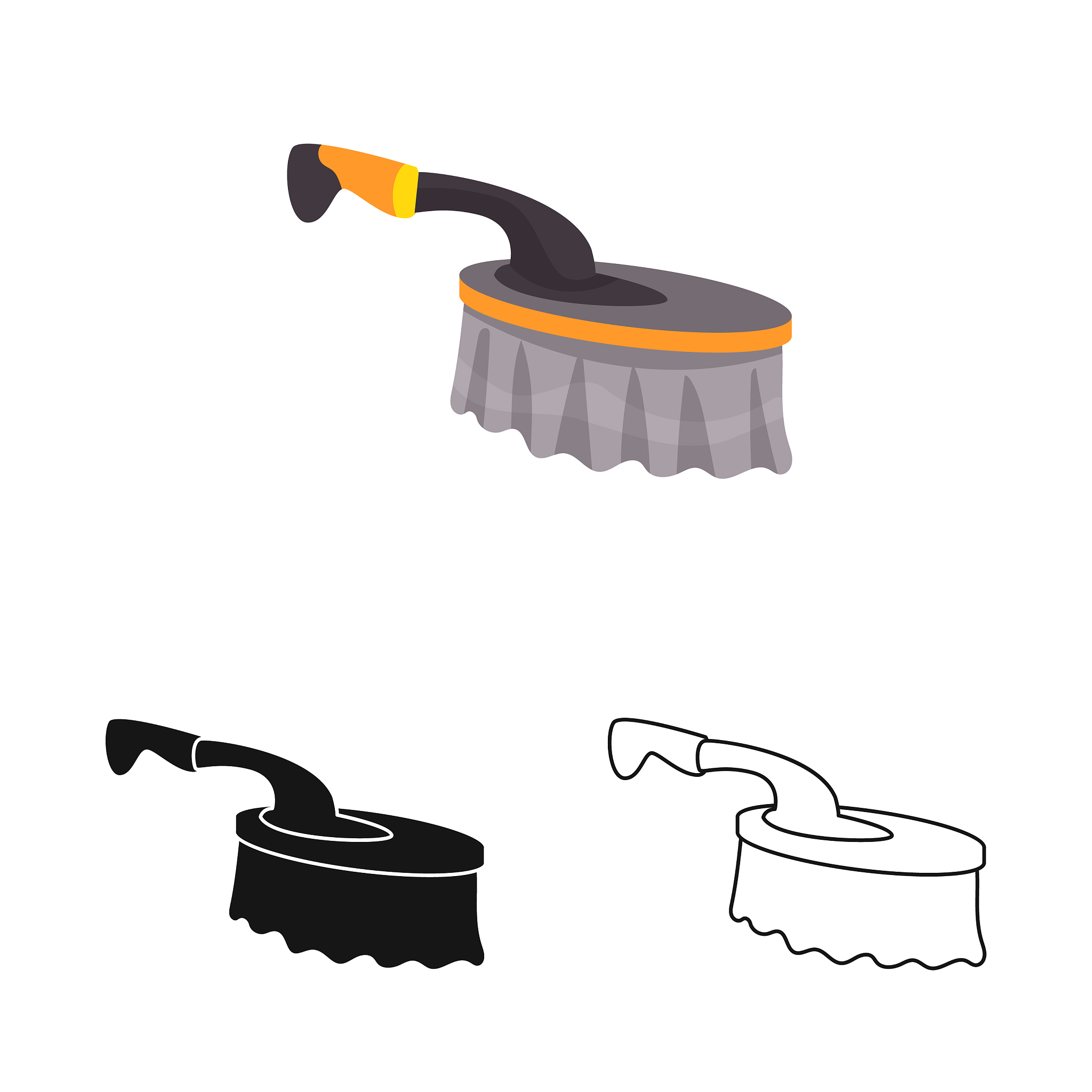 design brush and bristle icon web