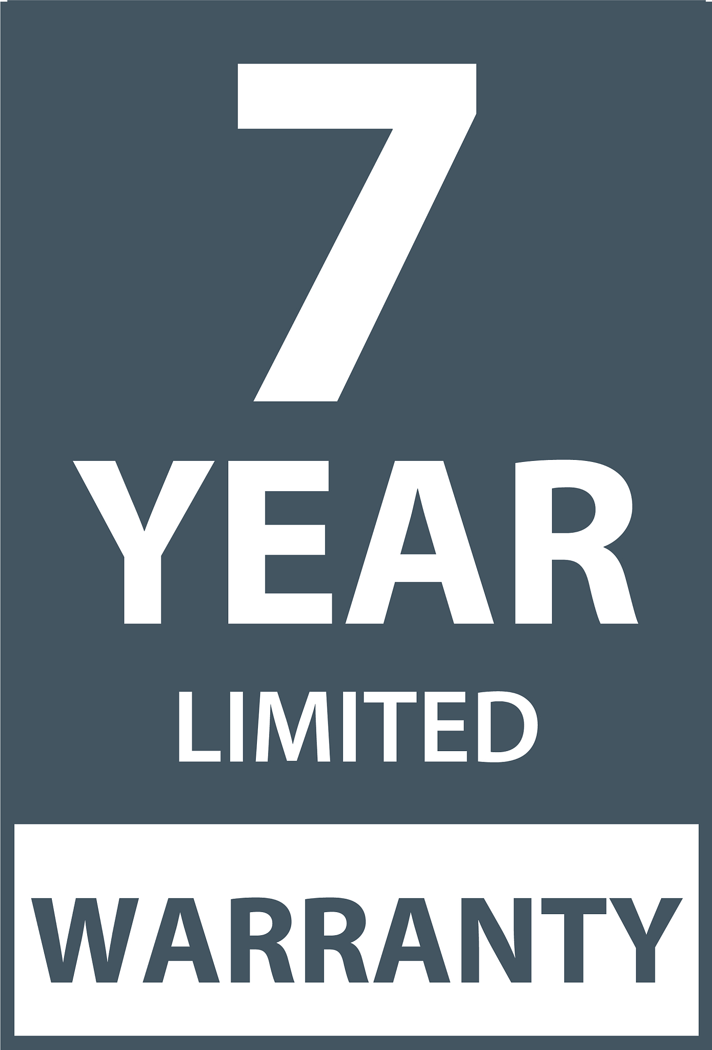 7 years limited warranty icon or label