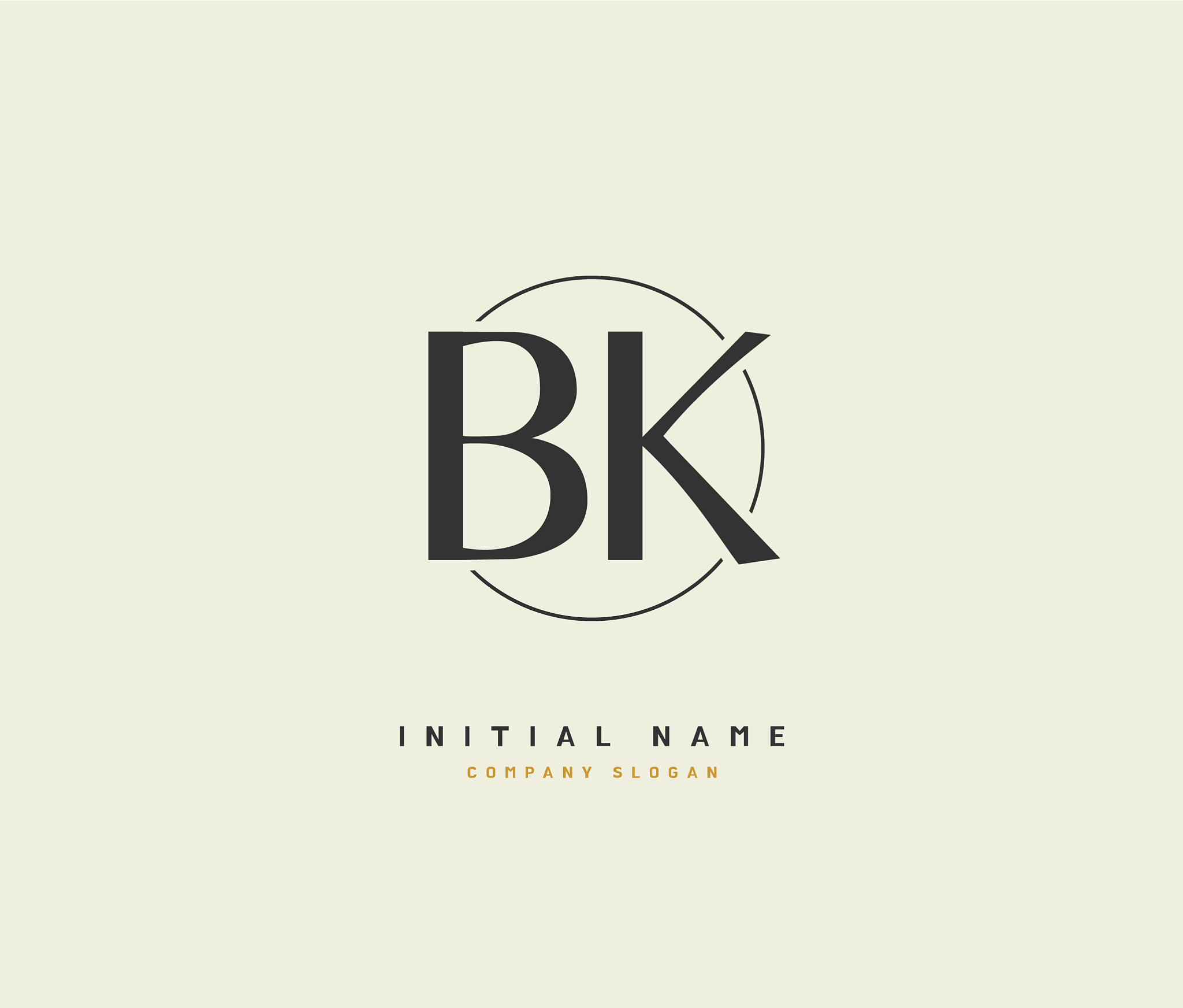 b k bk beauty initial logo handwriting logo of