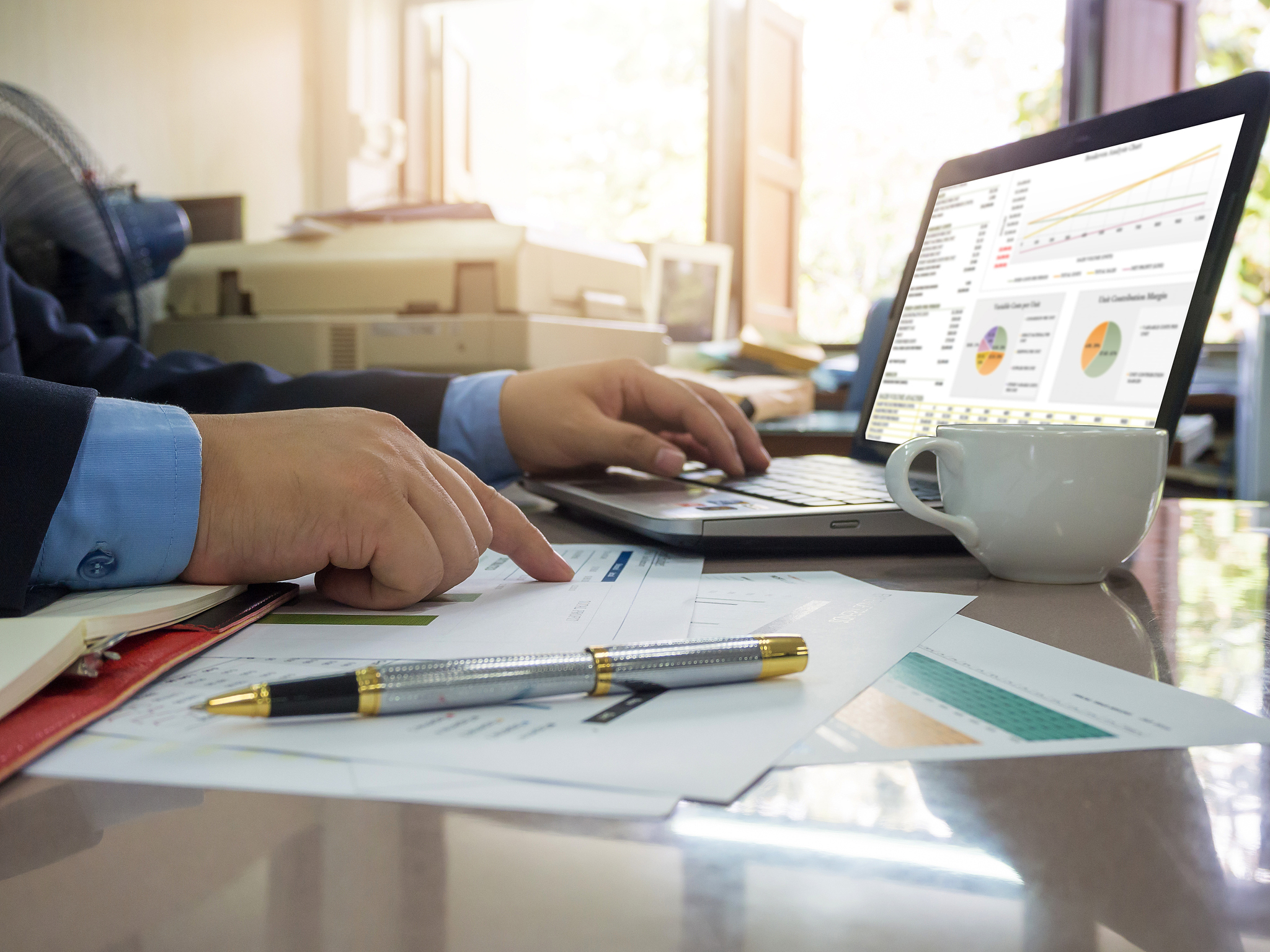 business concept of office working, business background