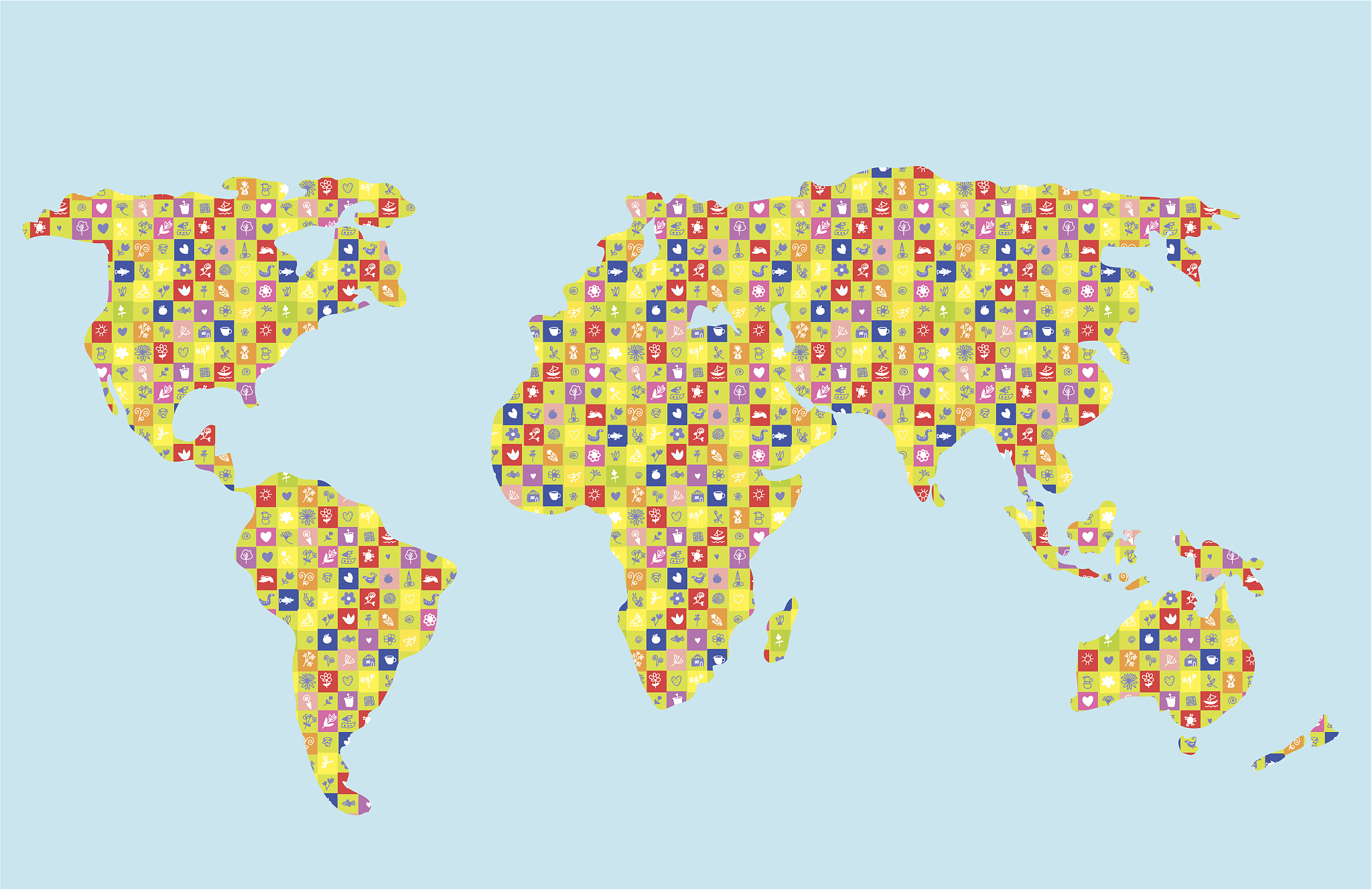 funny world map for kids