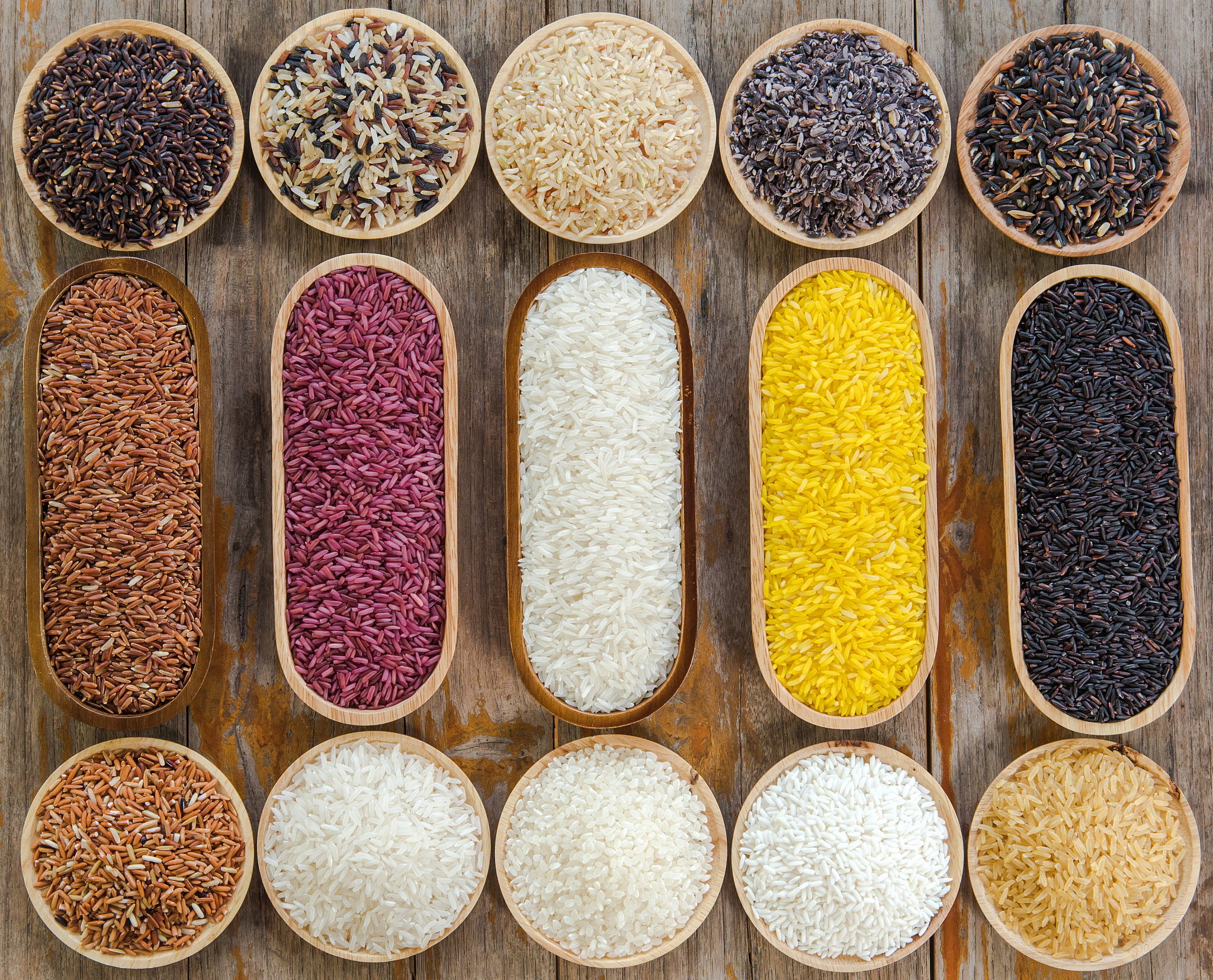 collection of thai's organics rice for healthy life style