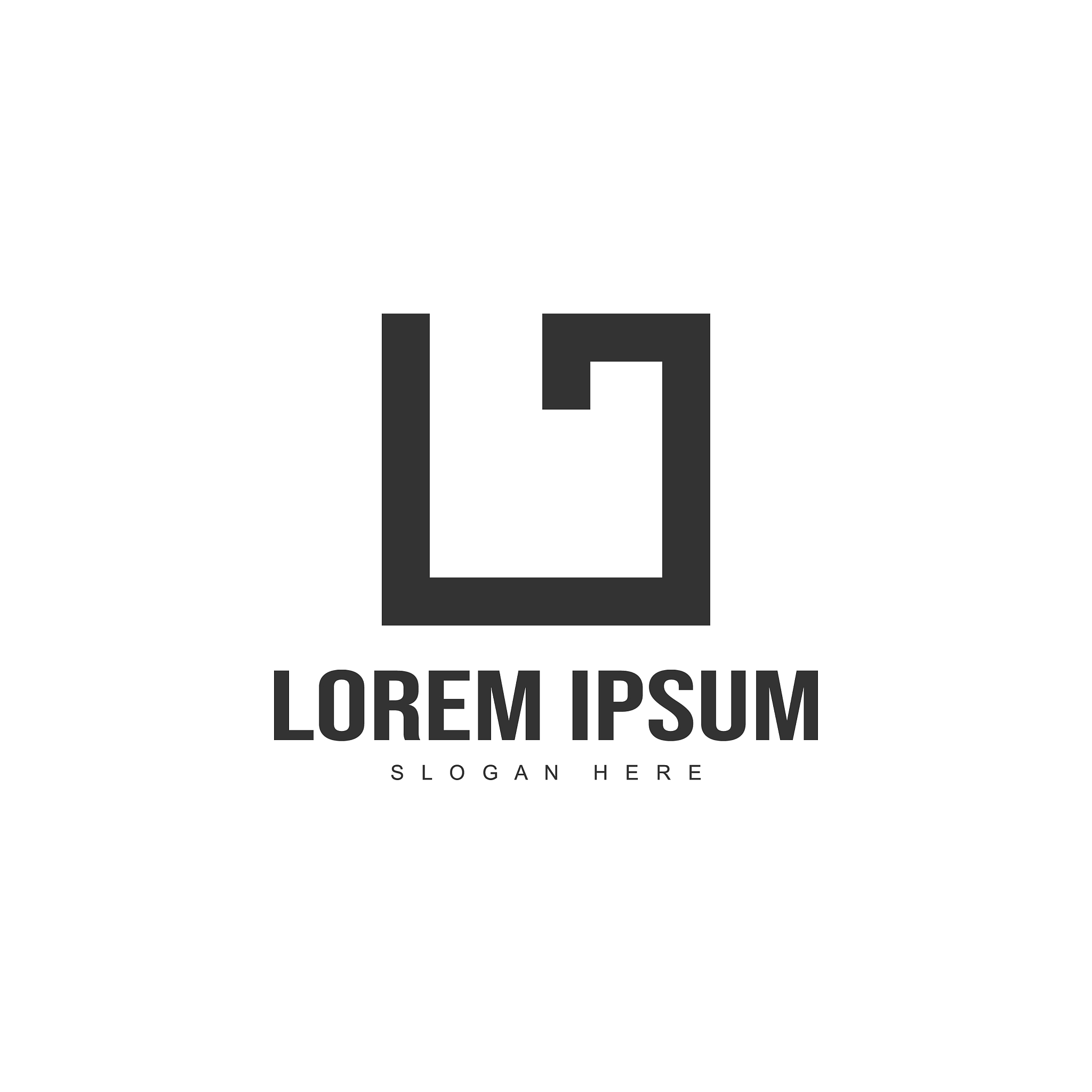initial letter logo template minimalist letter