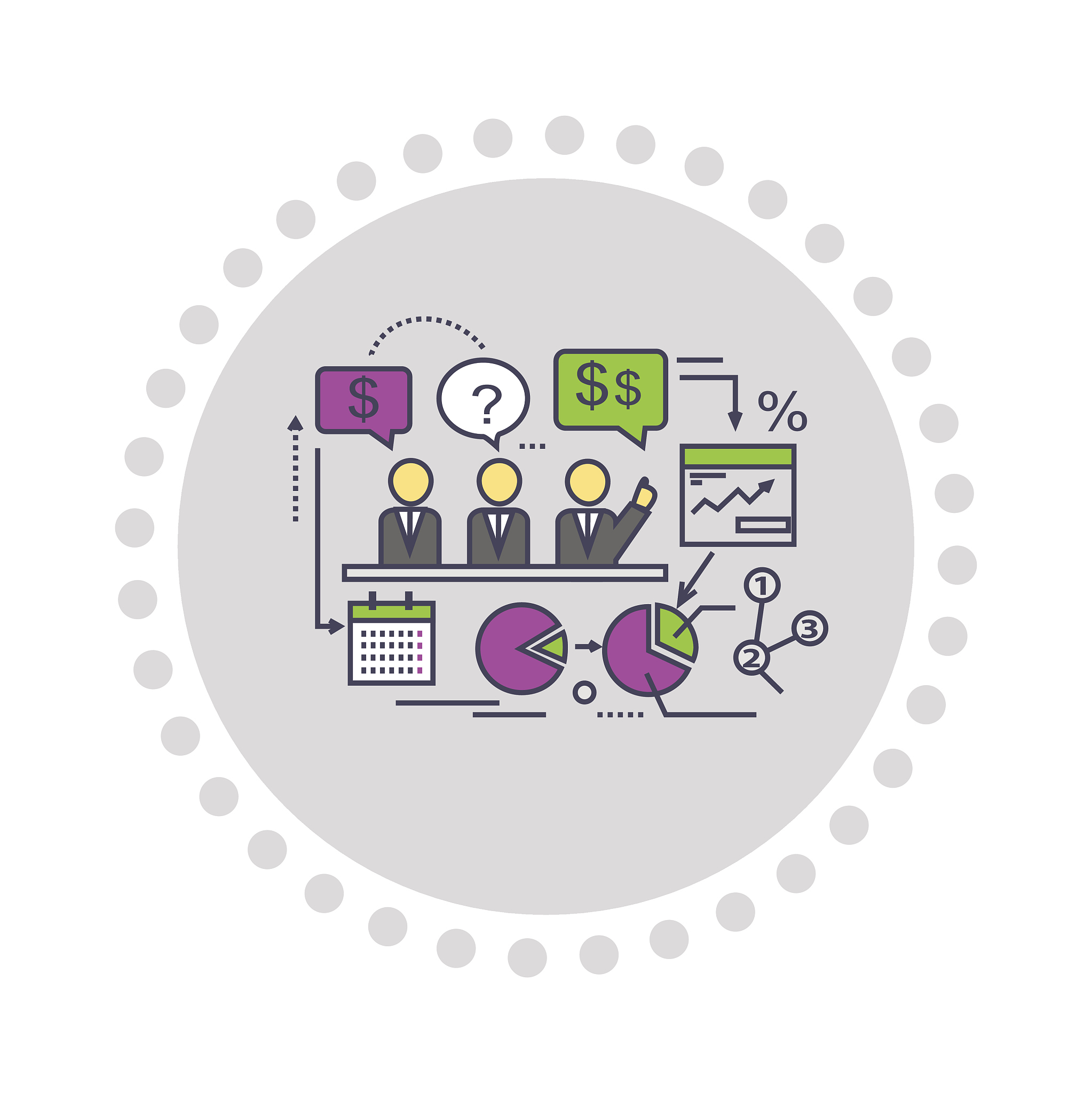 icon flat style design performance analysis