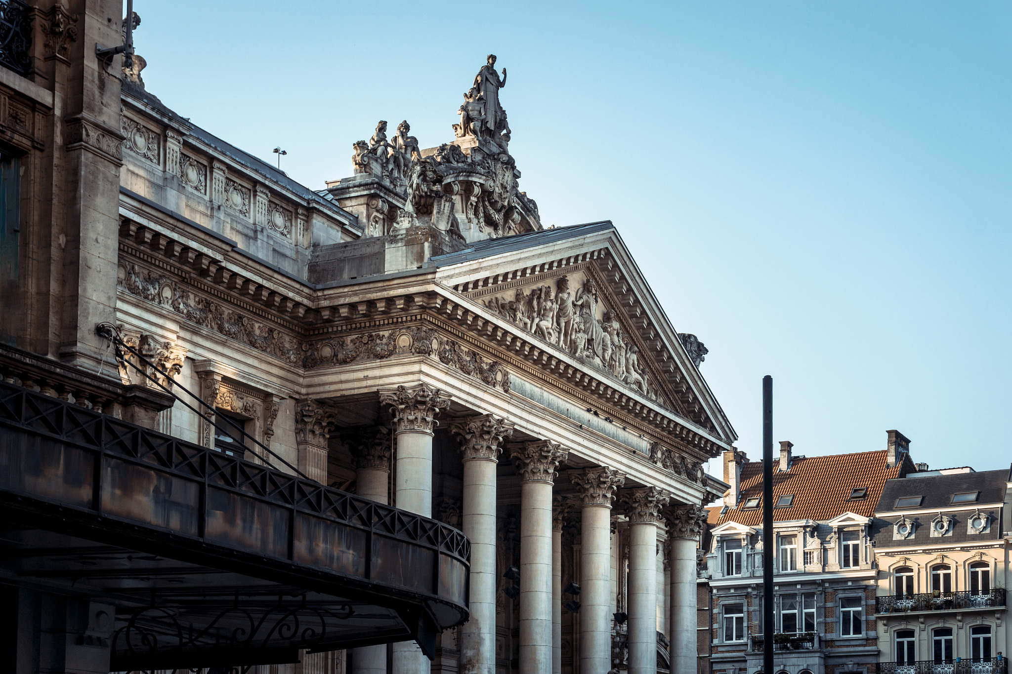 ancient buildings at brussels, belgium