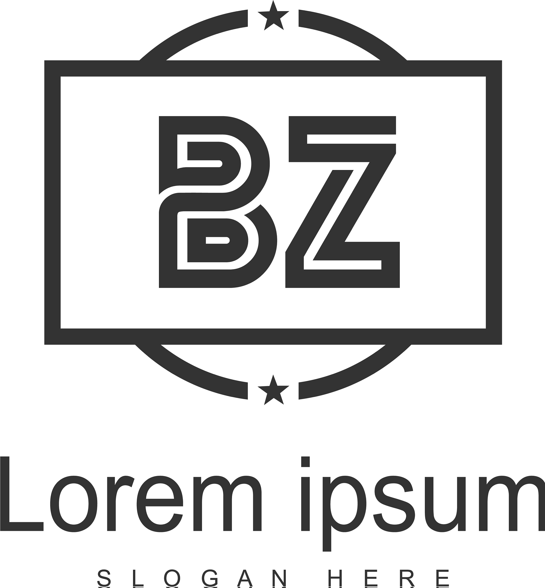 bz letter logo design creative modern bz letters