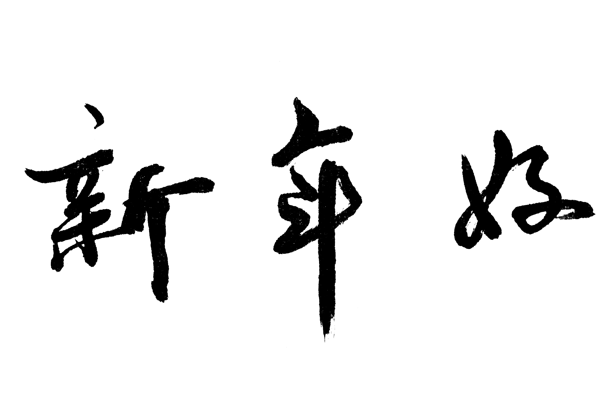 中国书法新年好