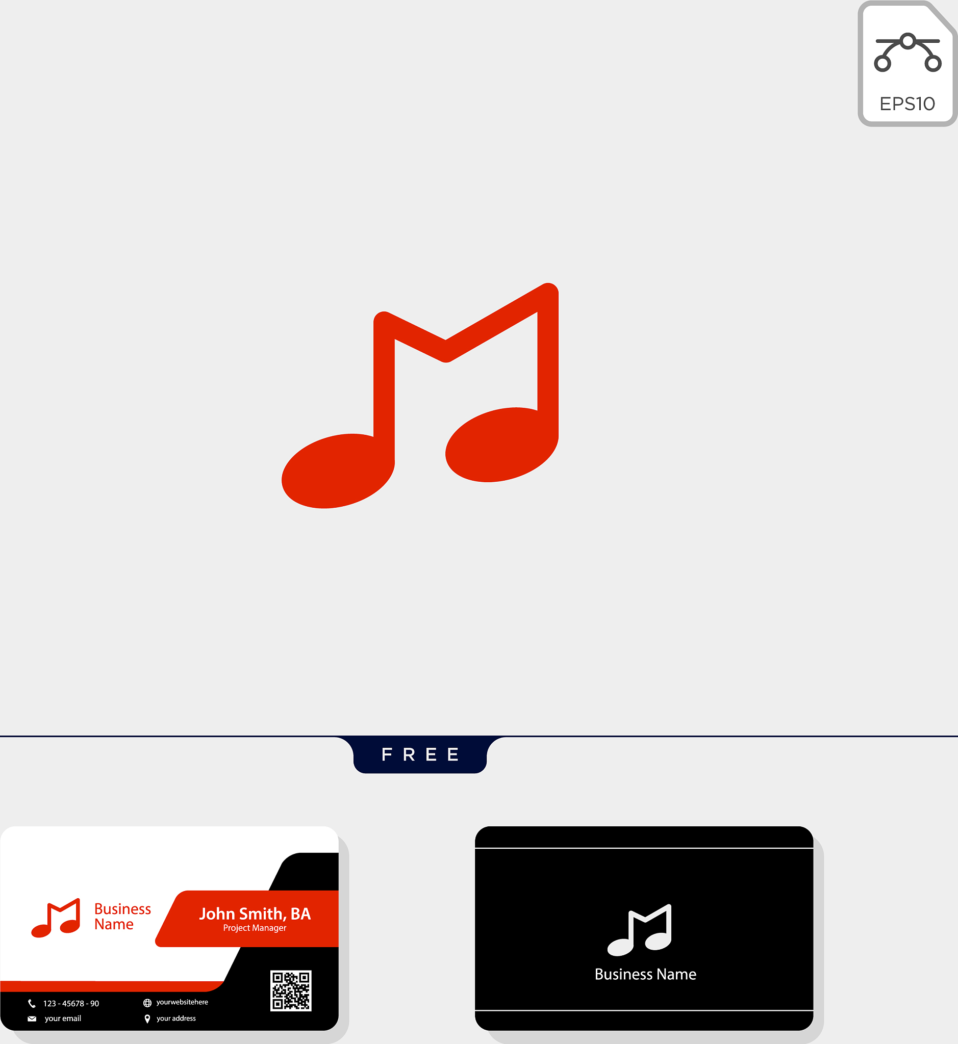initial m music logo template and logo