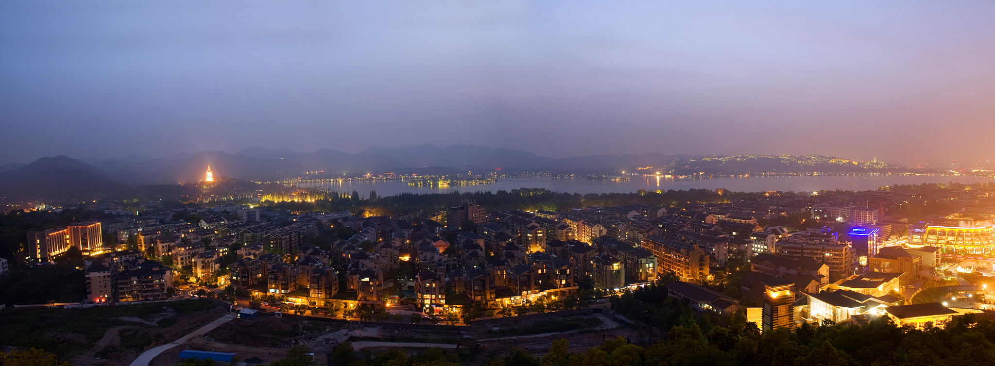 浙江省杭州西湖夜景