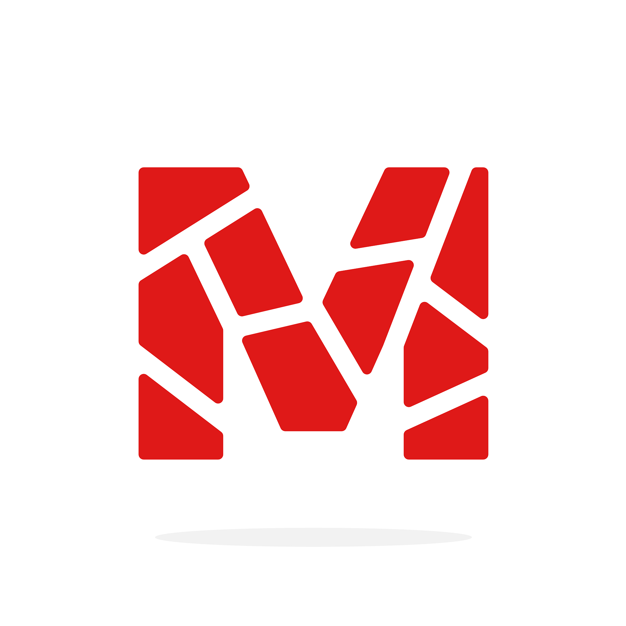vector logo letter red geometric m
