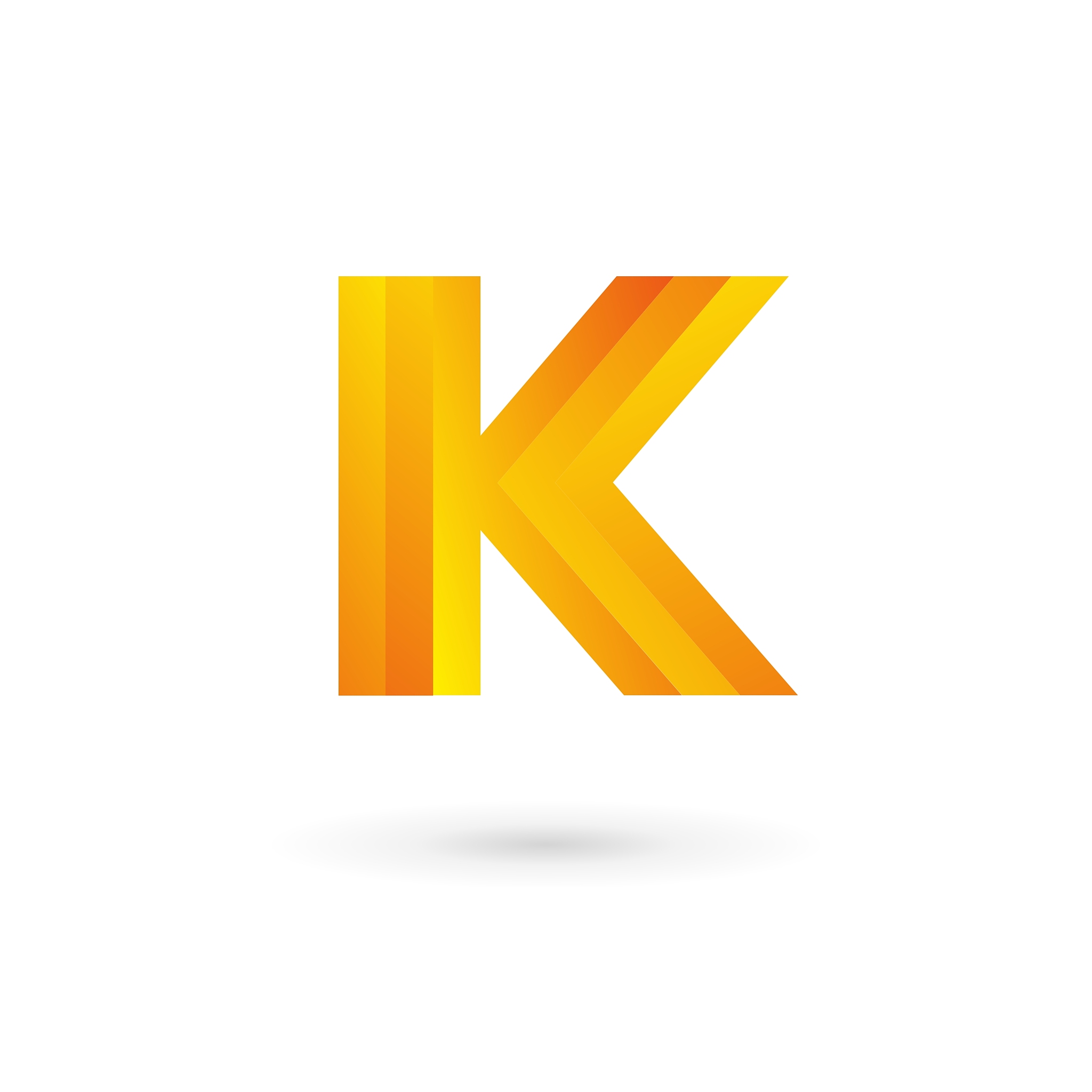 letter k logo icon design template elements