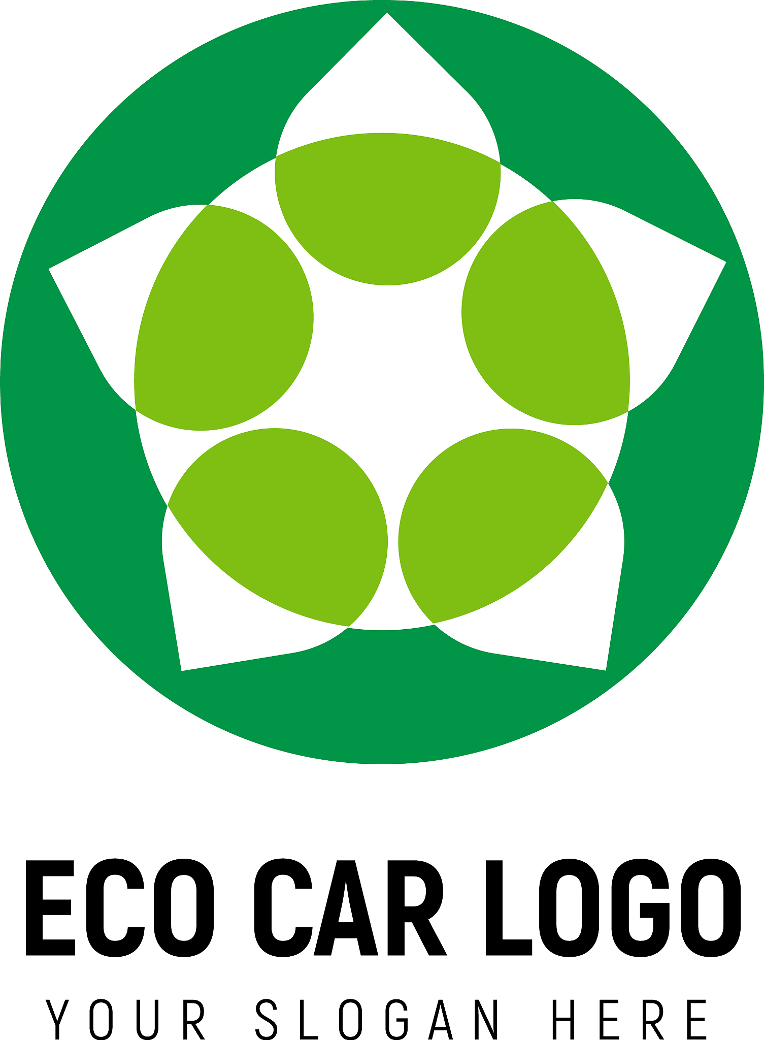 eco-friendly transport logo template logotype