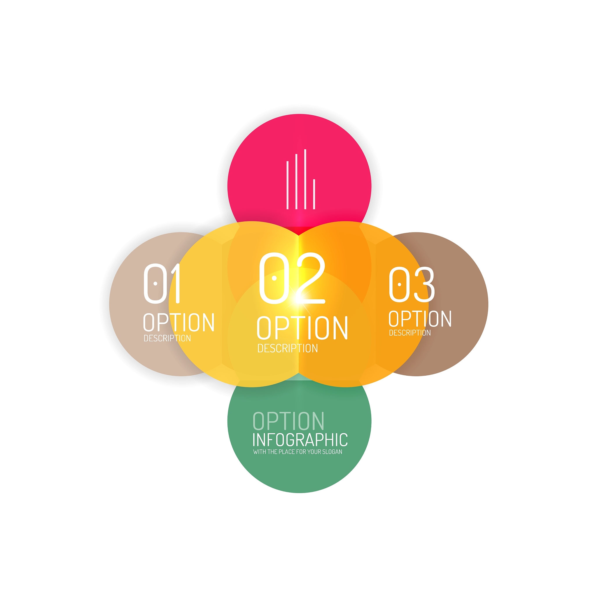 business infographics option select