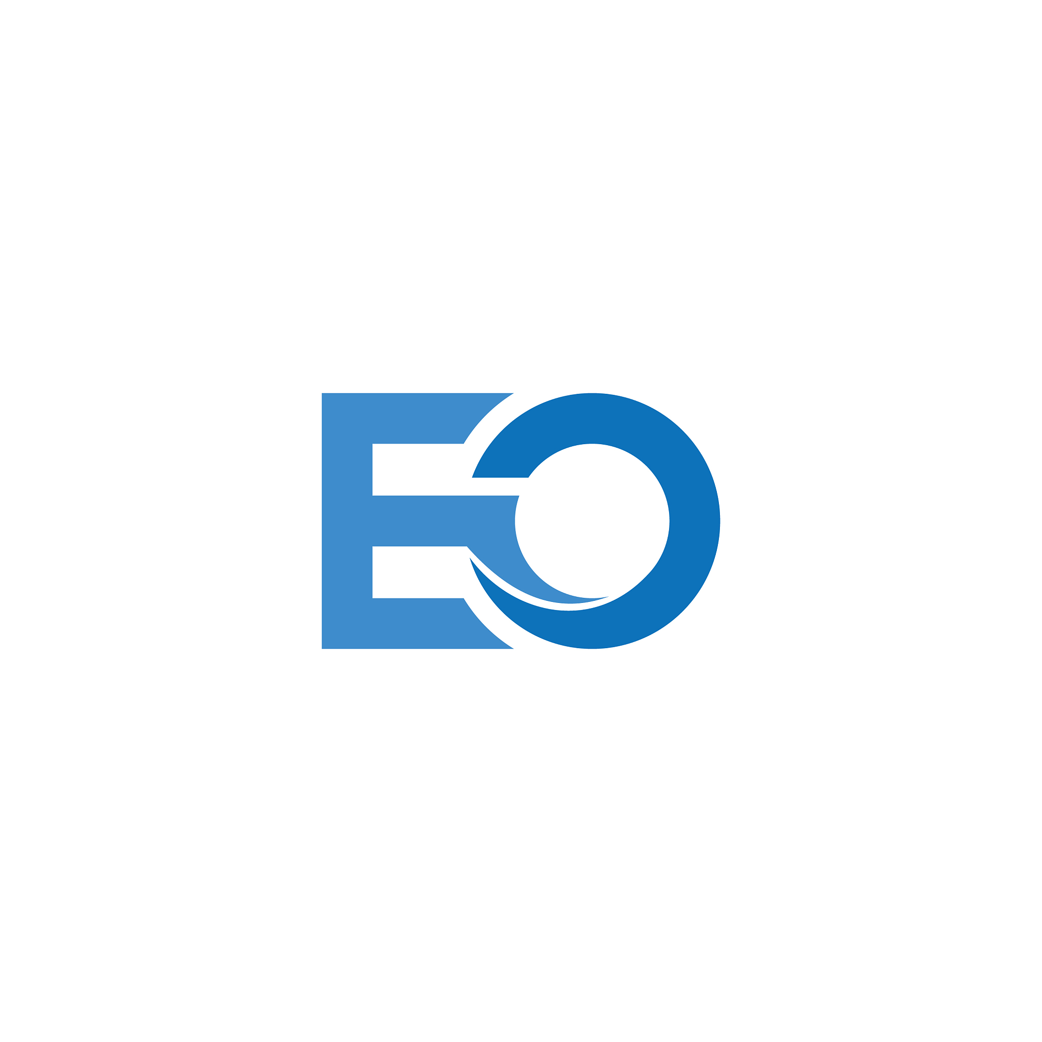 initial letter eo or oe logo design template