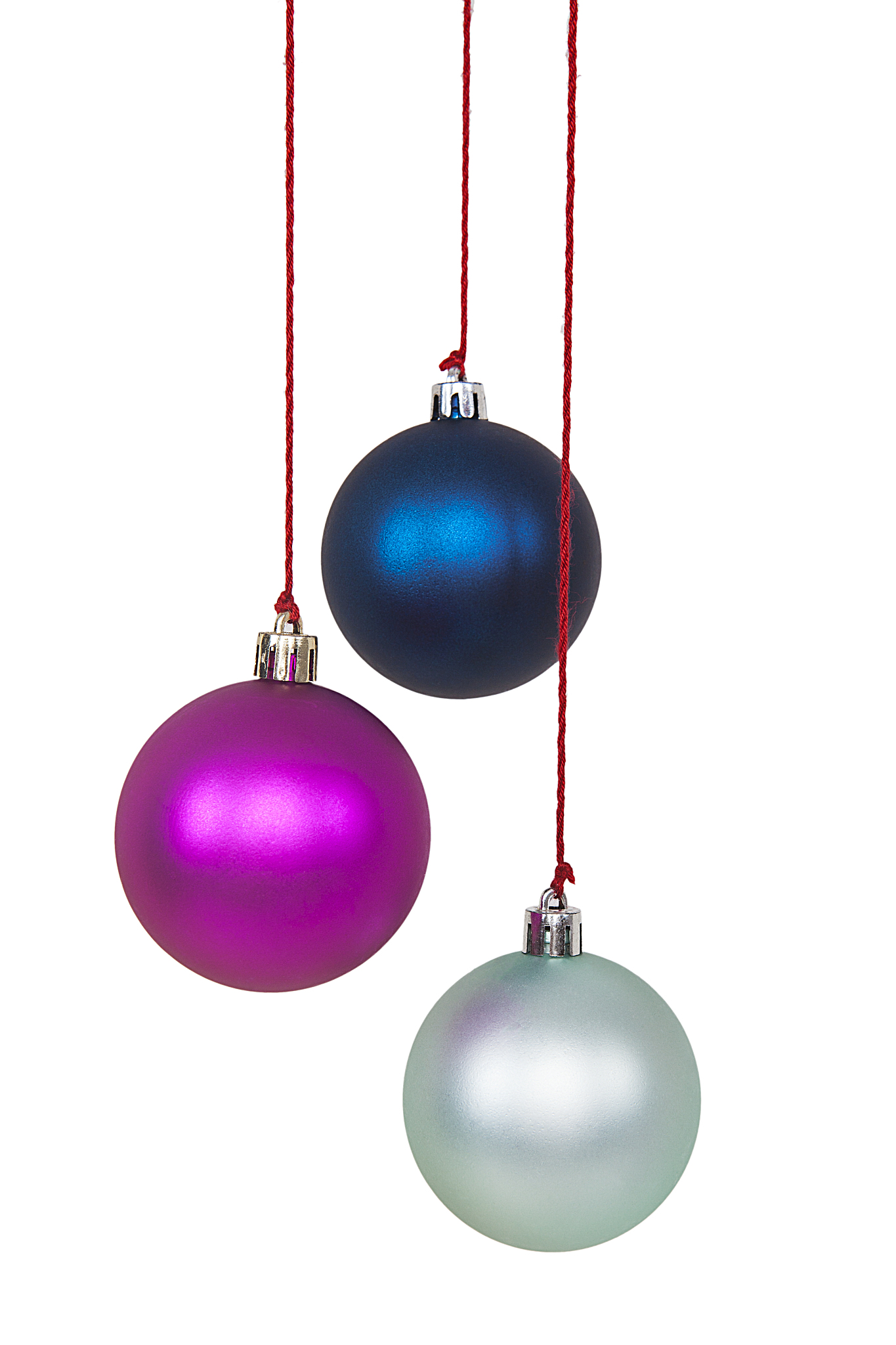 christmas ornaments isolated on a white background.