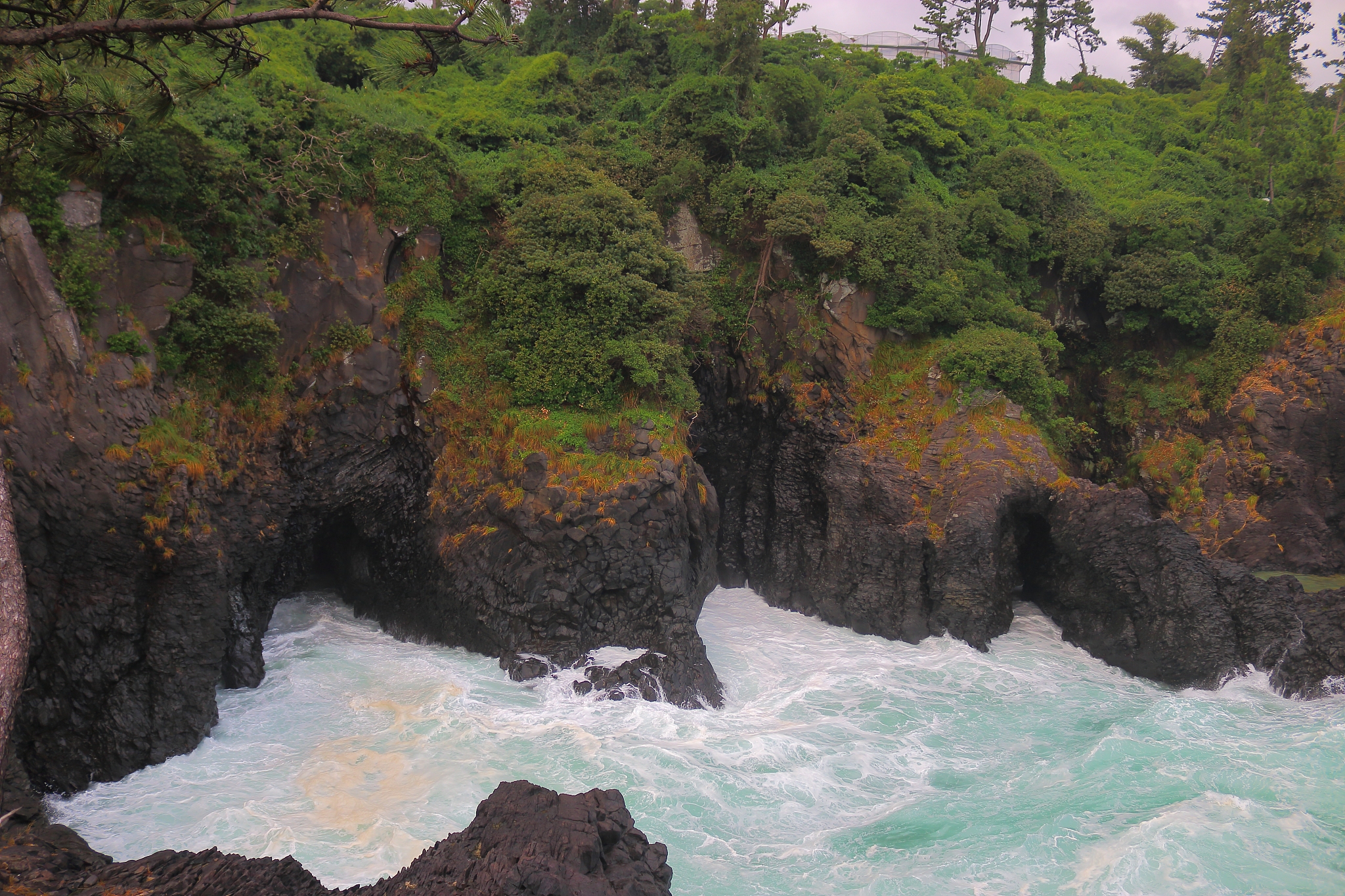 jeju coast, cliffs, waves, pangenduk,