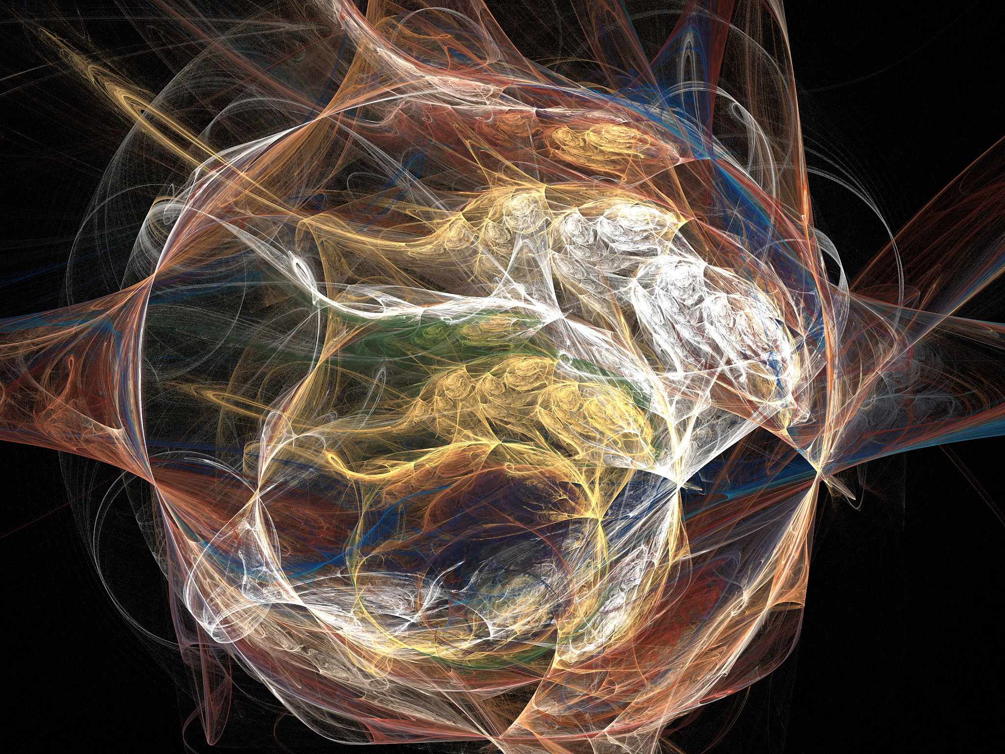 digital fractal on black
