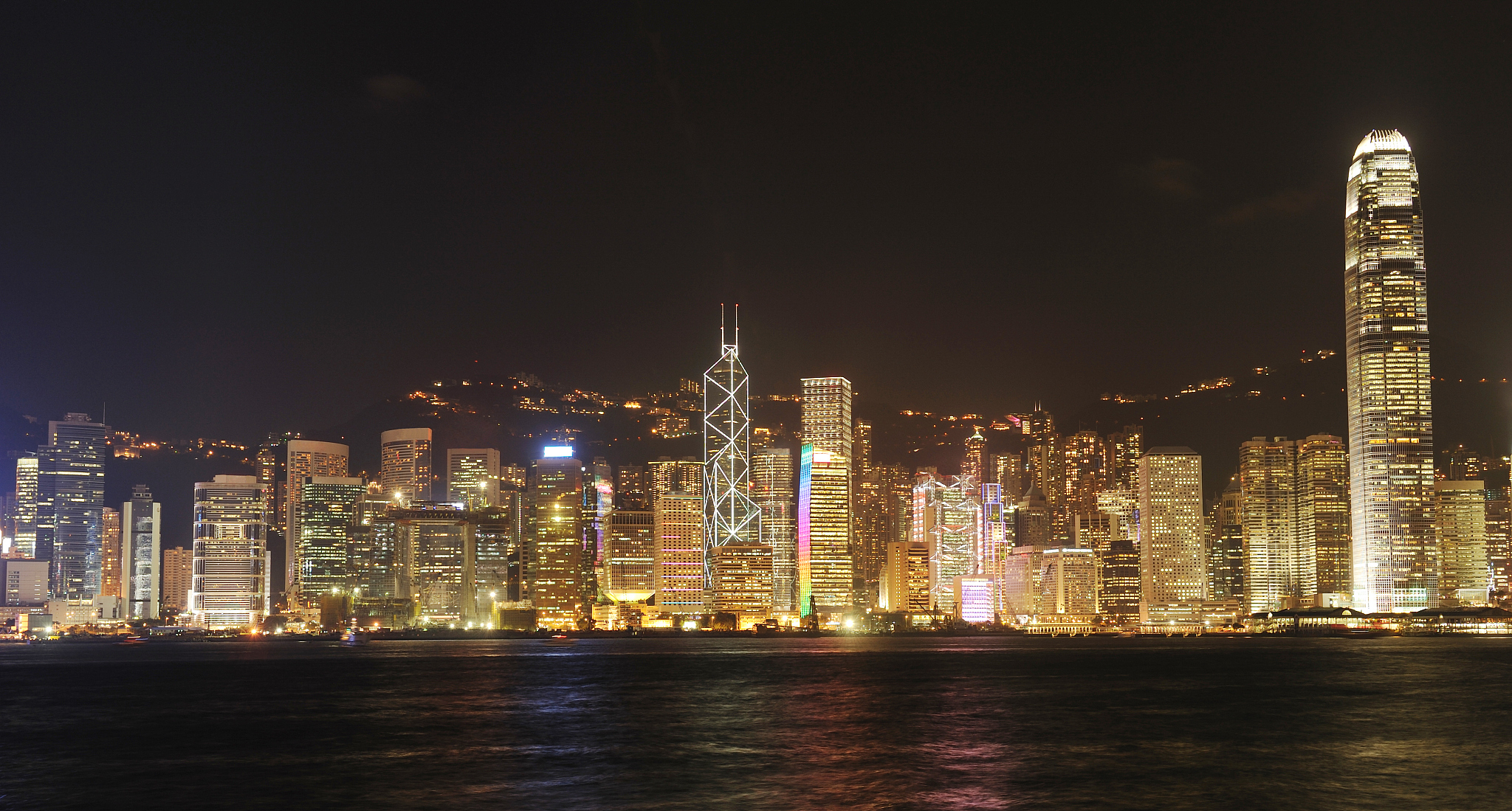 hong kong cityscape at night