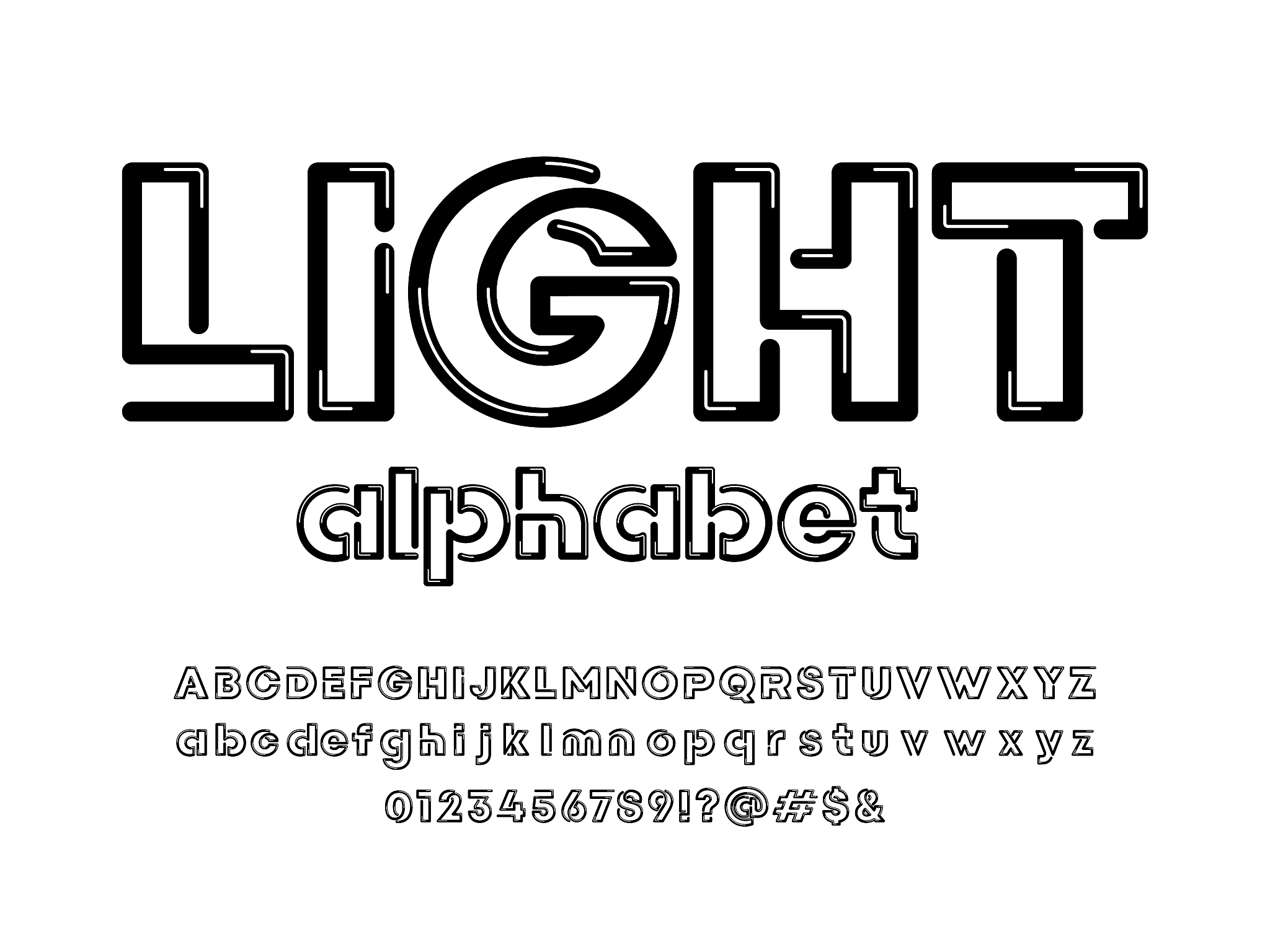 neon font