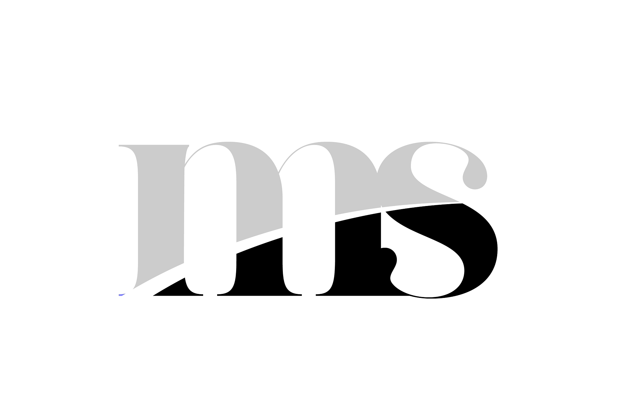alphabet letter ms m s black and white logo icon