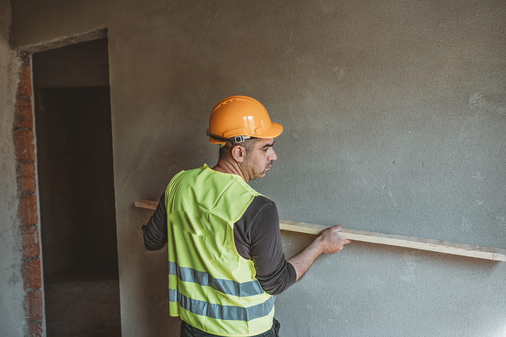 construction worker on the building site