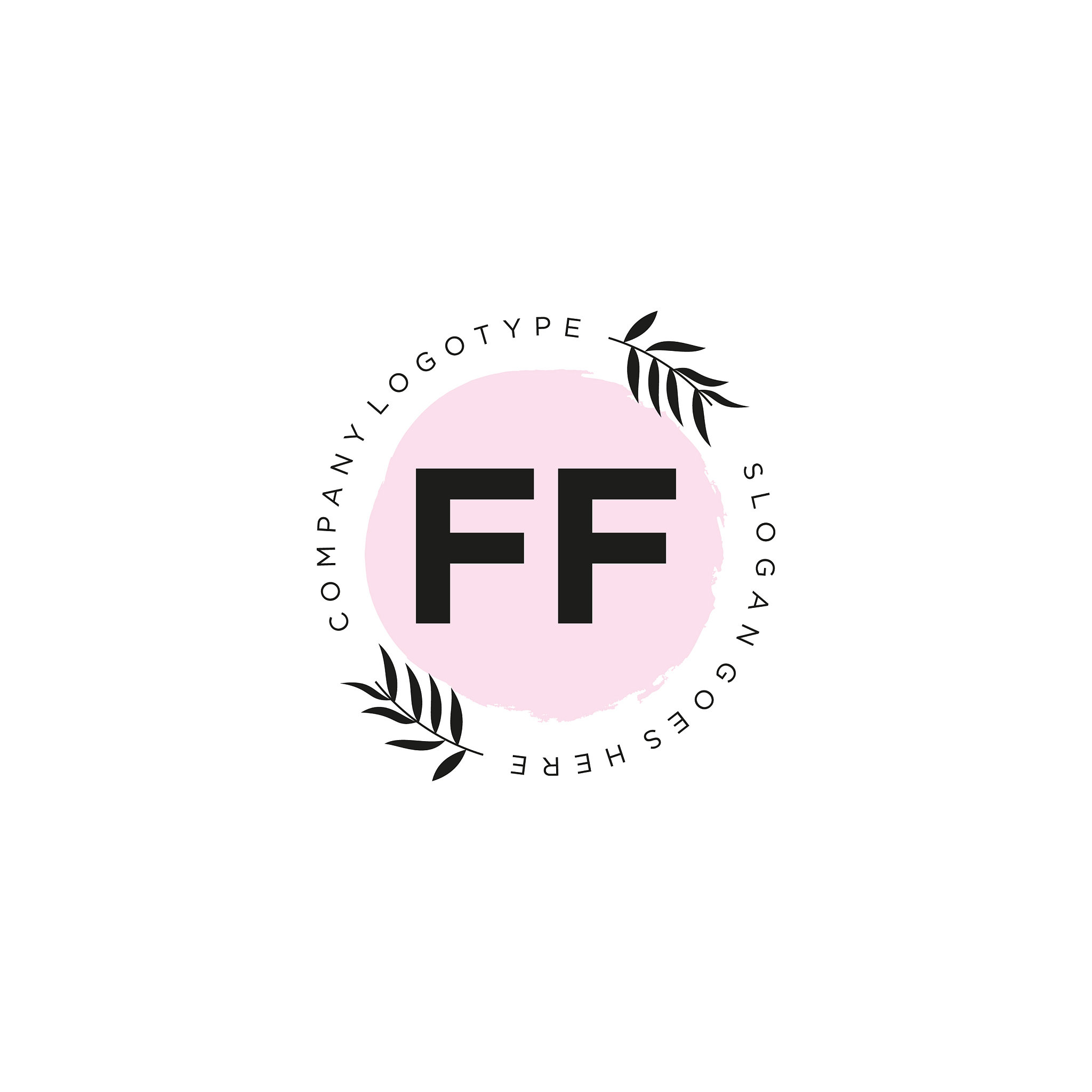 ff letter logo icon design template elements