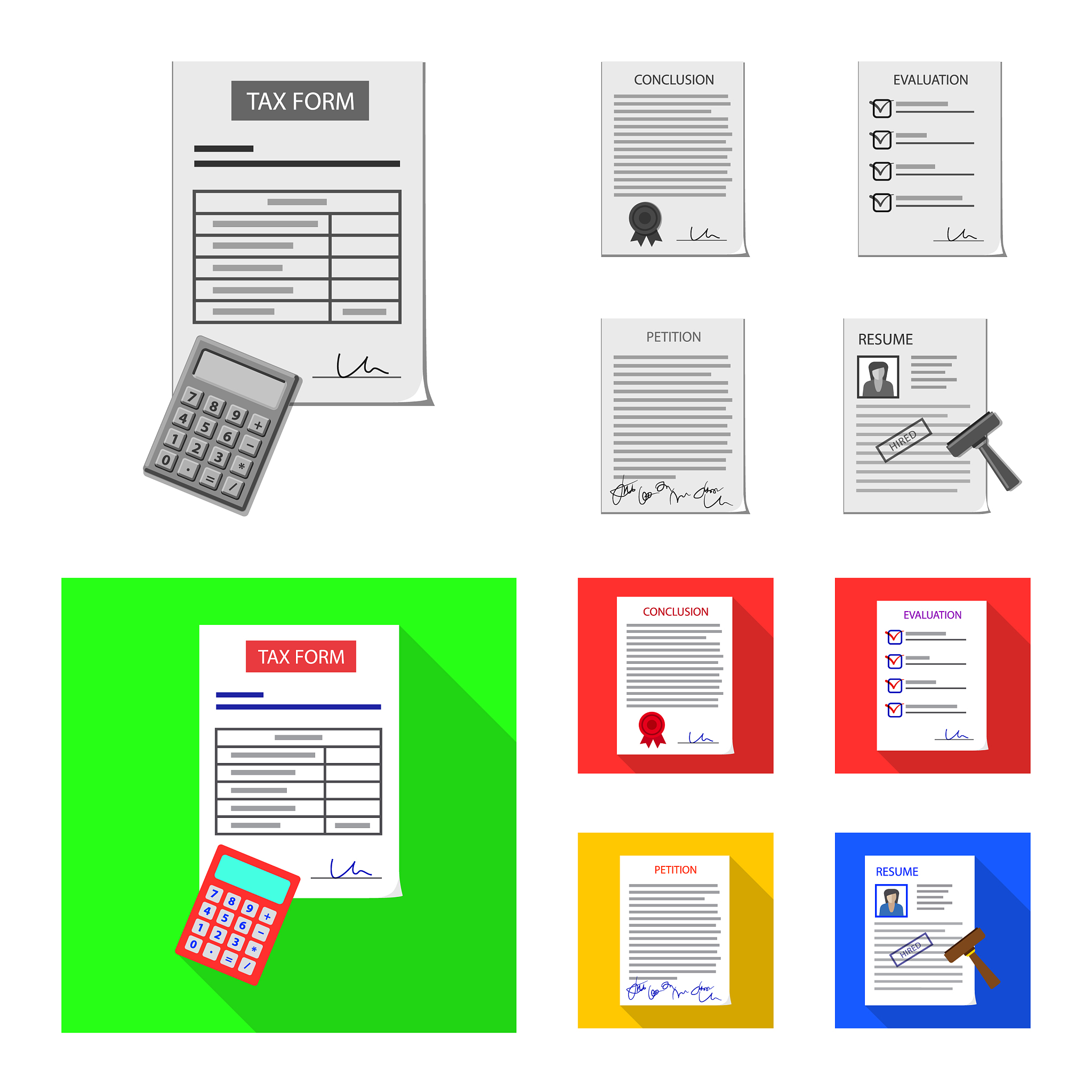 isolated object of form and document logo