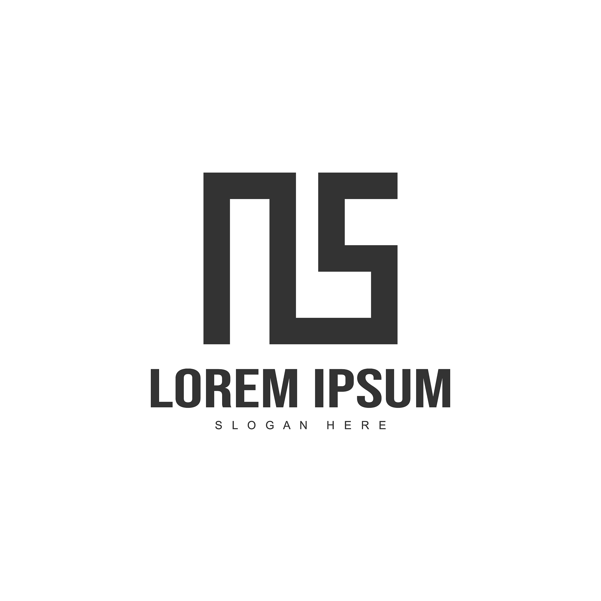 initial letter logo template minimalist letter