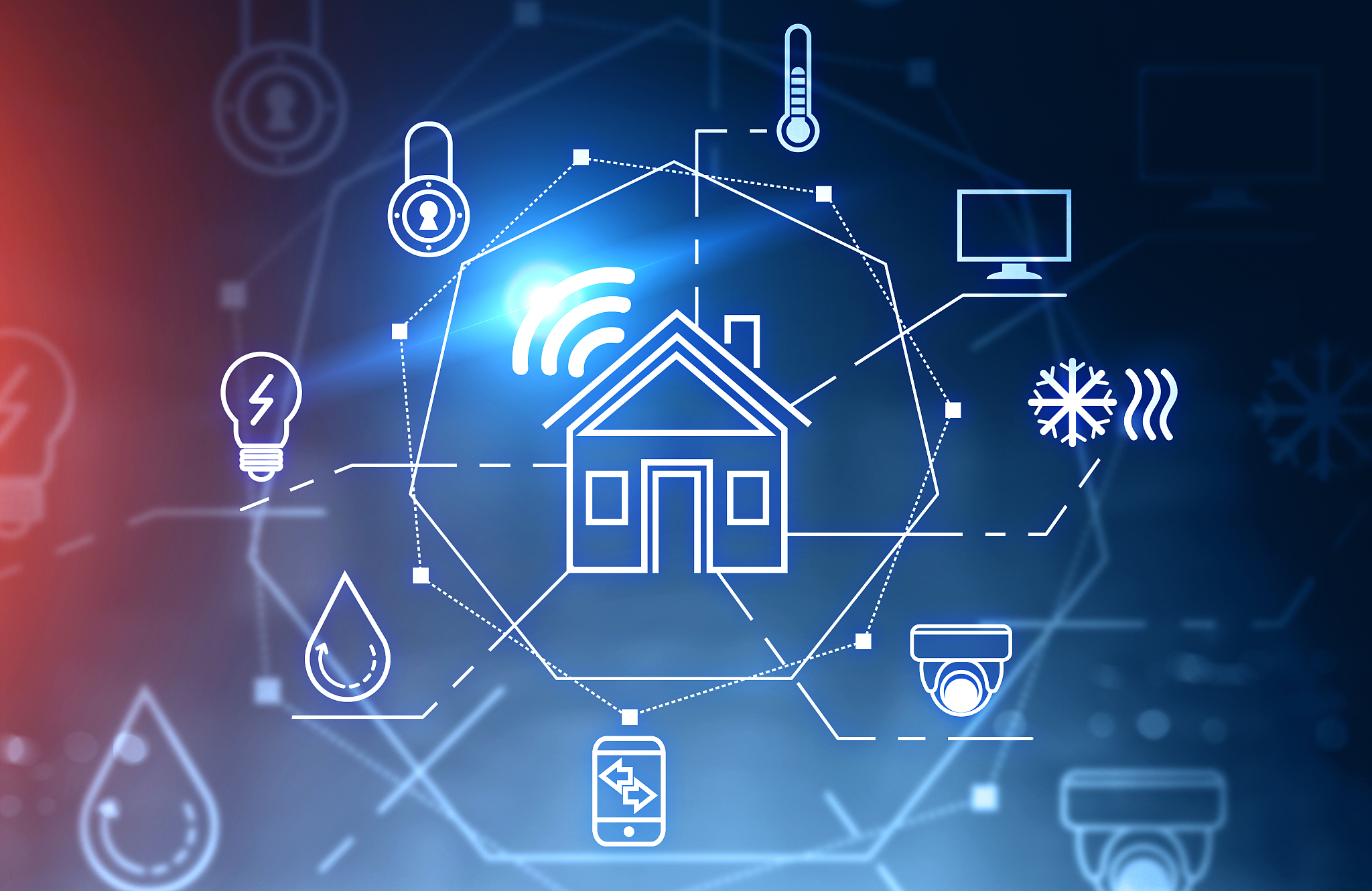 smart home interface and icons