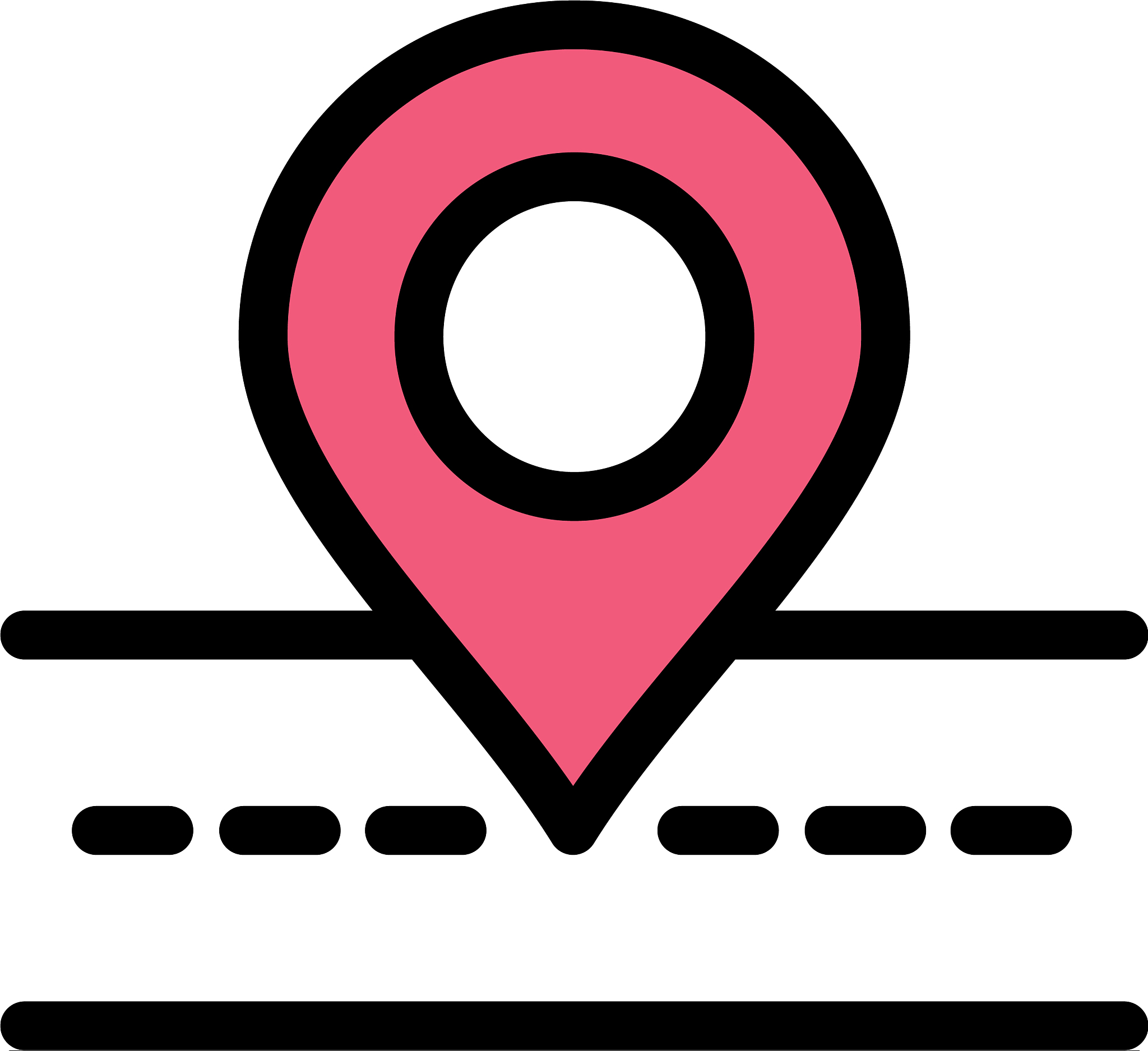 road location way map flat color icon icon banner