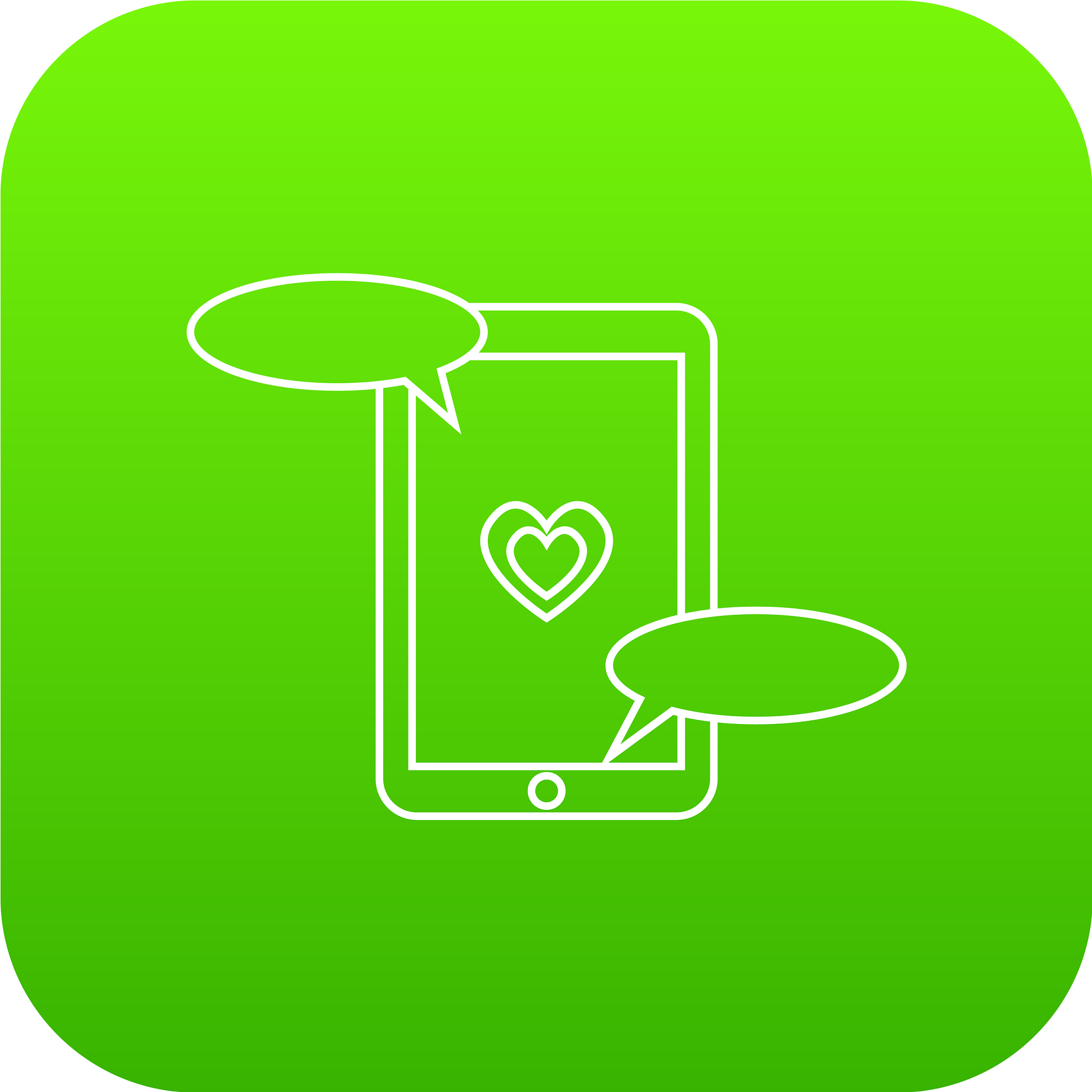 communication in mobile phone icon outline style