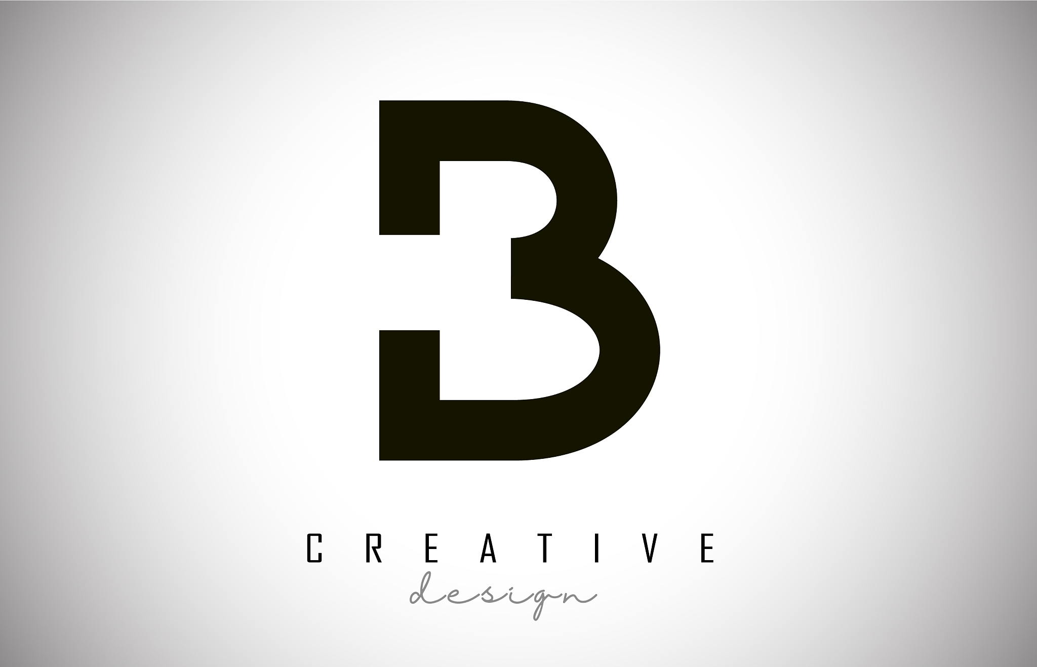 b letter logo monogram design creative b letter