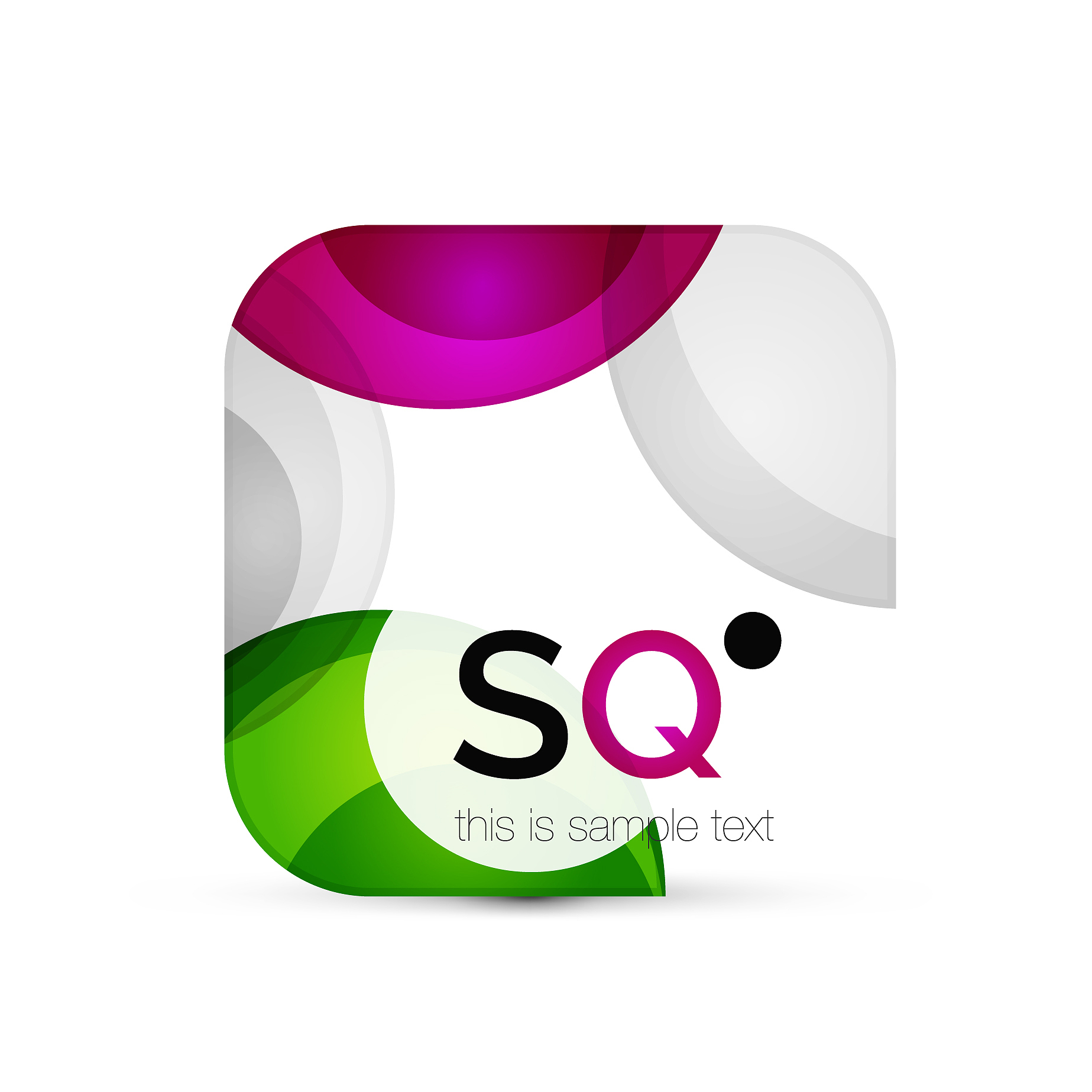 square geometric abstract business emblem