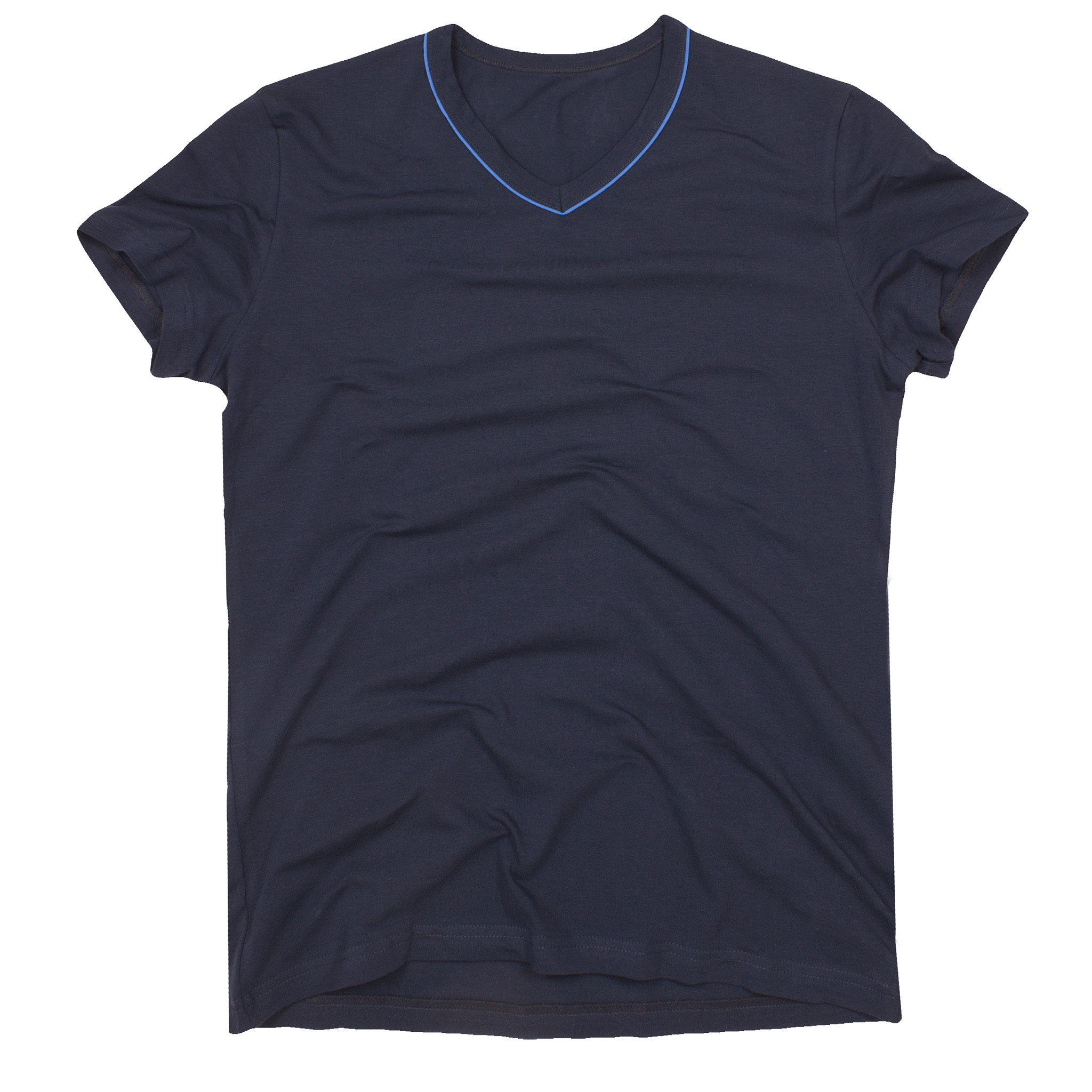 用美式英语写3条关于男士短袖圆领休闲3D印花T恤上衣 蓝色 L 蓝色 L的好评以及其好评标题。结果格式为输出格式为：标题+：+好评内容。