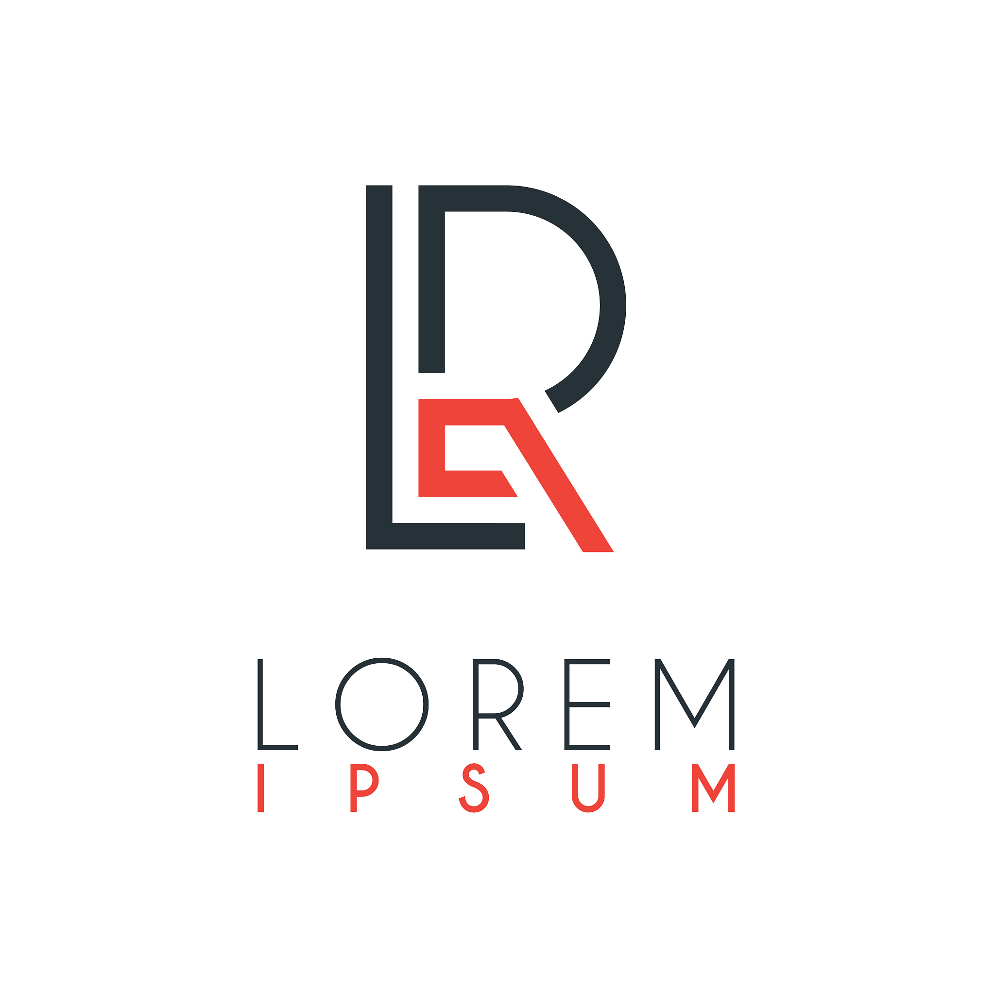 the logo between letter l and letter r or lr