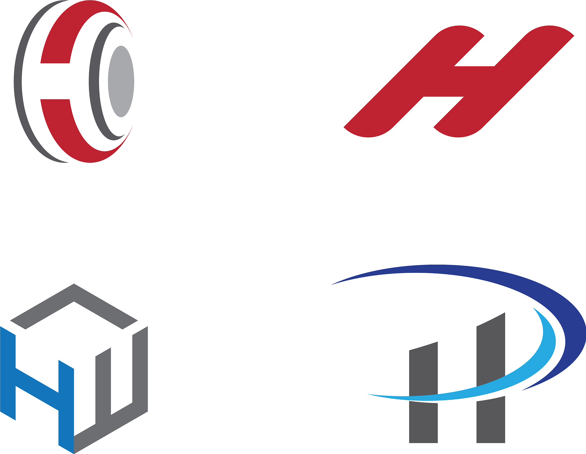 h letter logo template