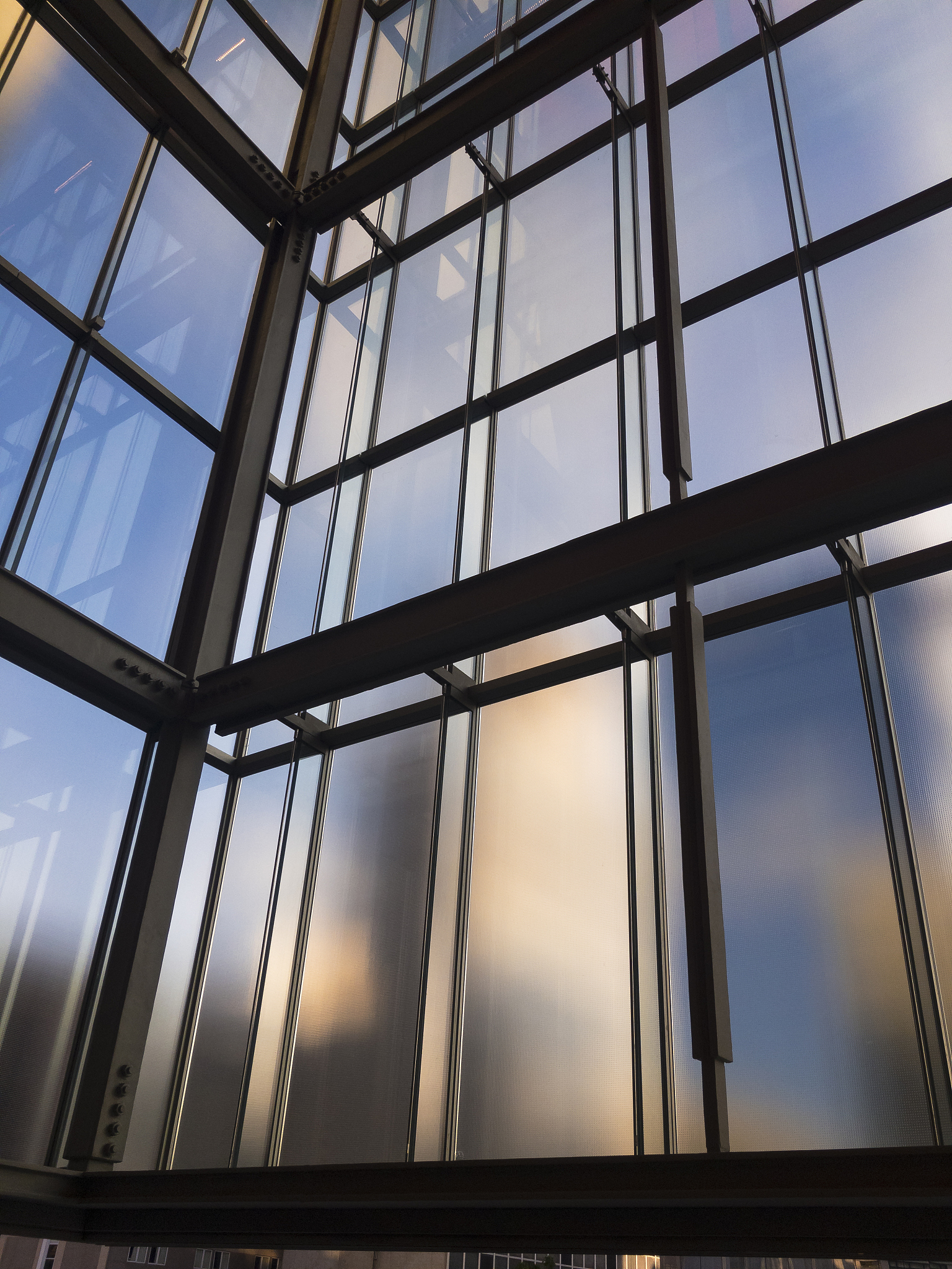 sunset through windows