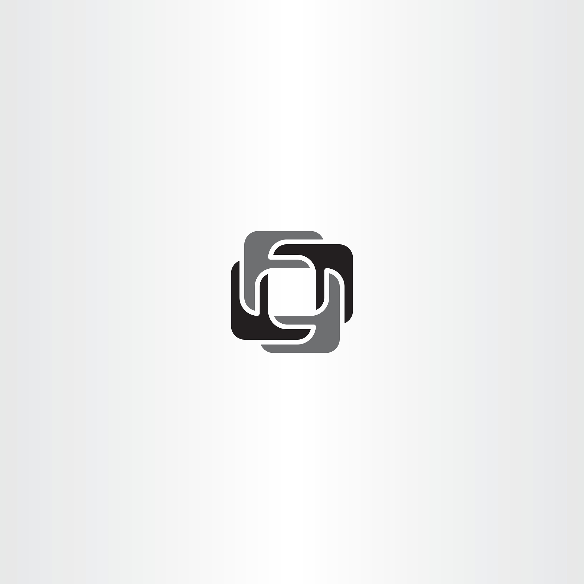 abstract black square logo business icon