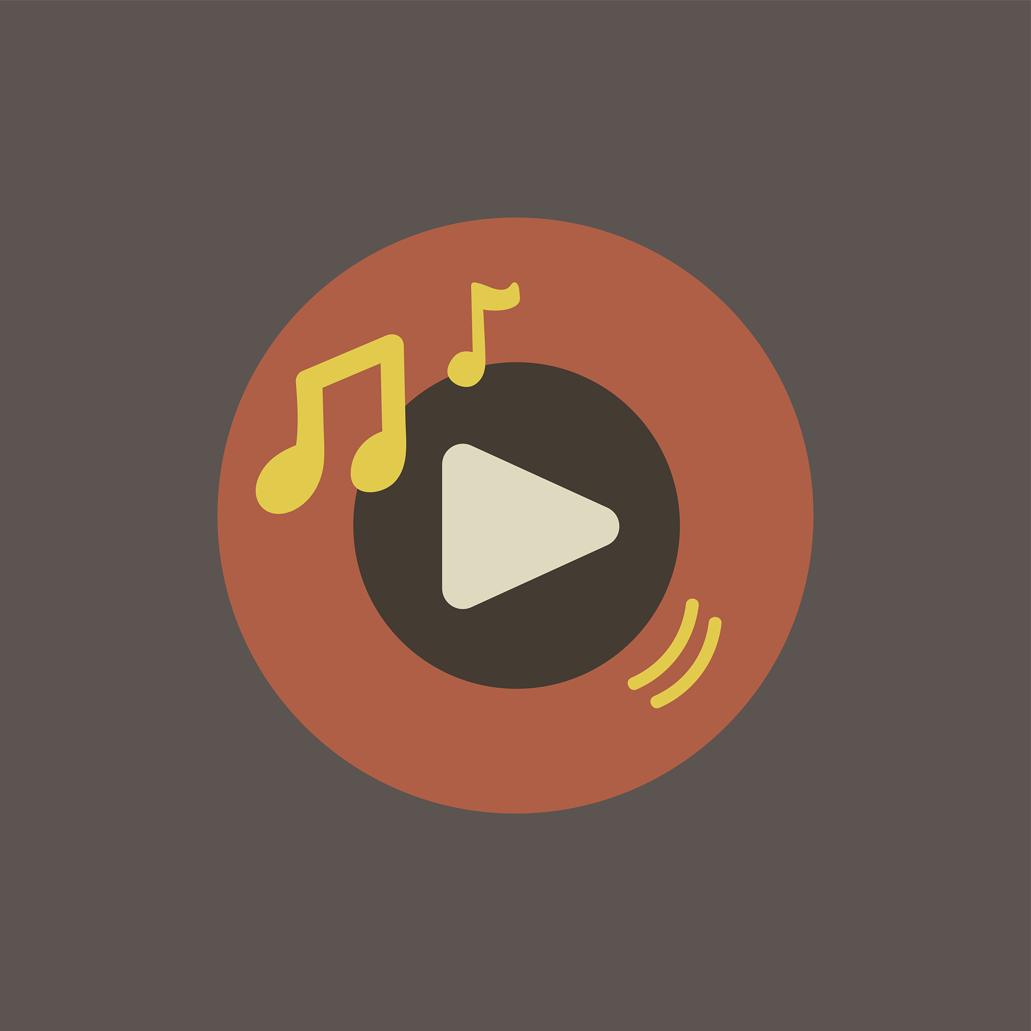 illustration of music application icon
