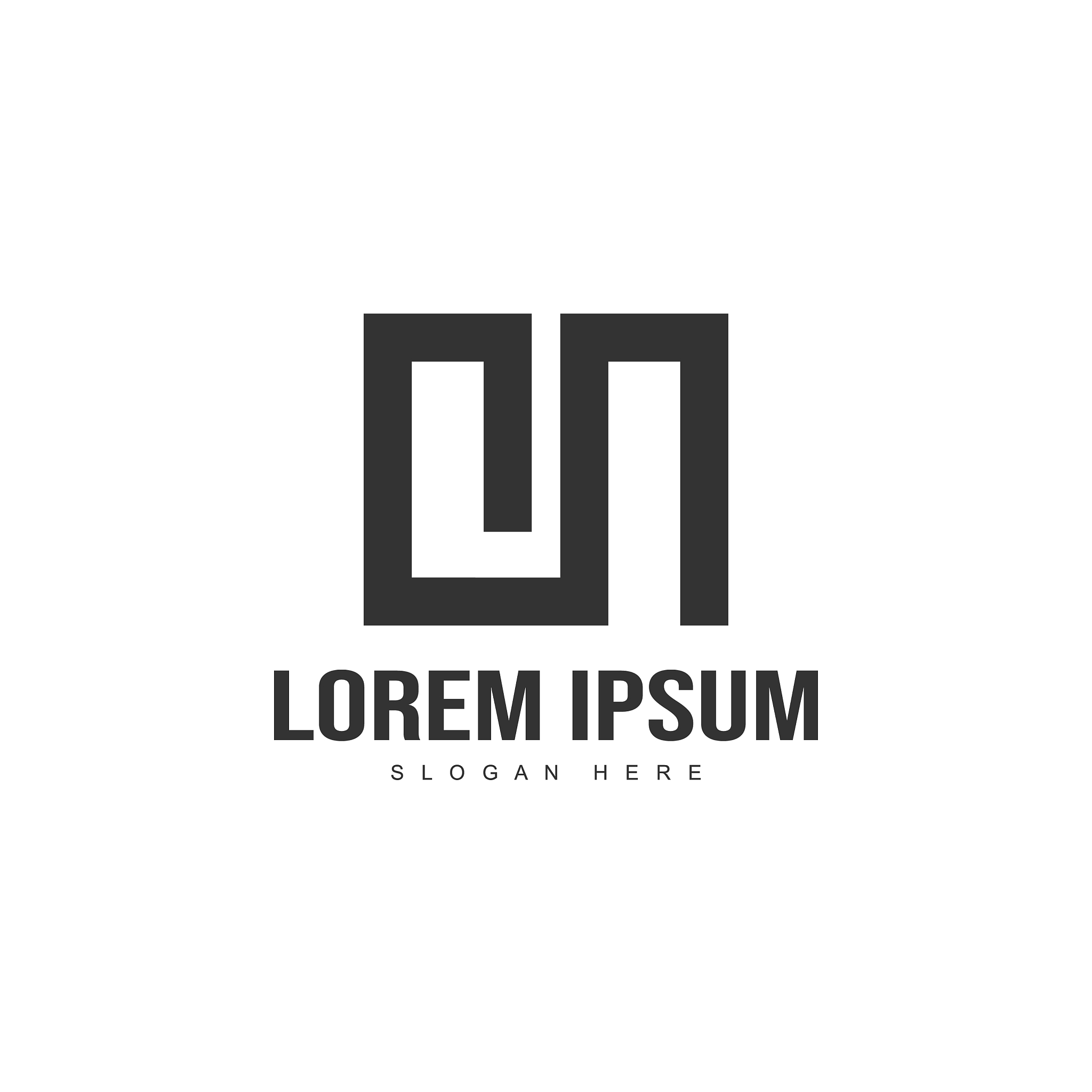 initial letter logo template minimalist letter