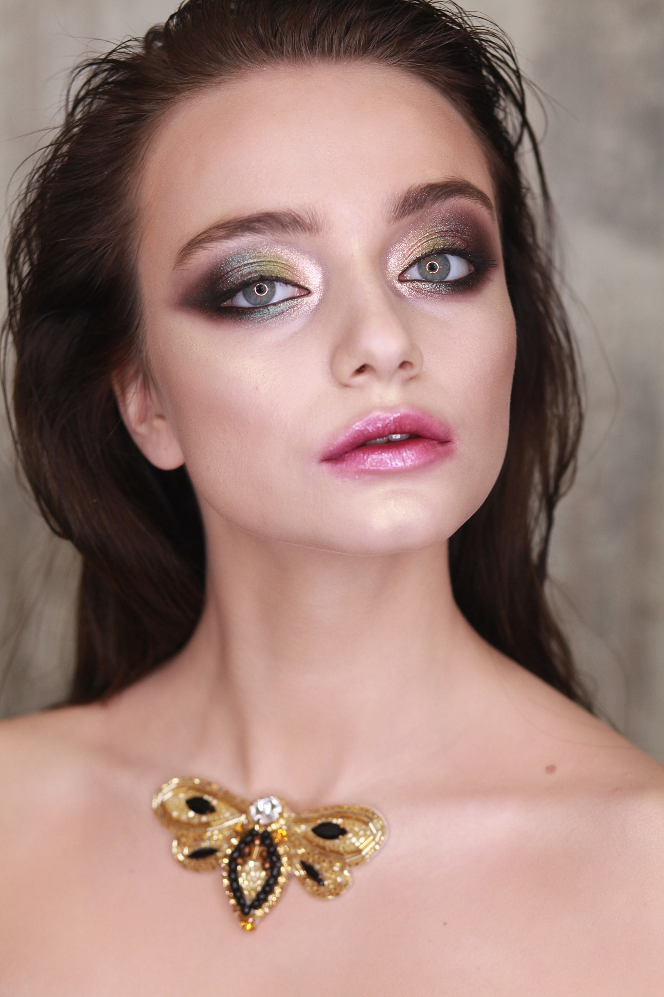 close-up portrait of beautiful woman