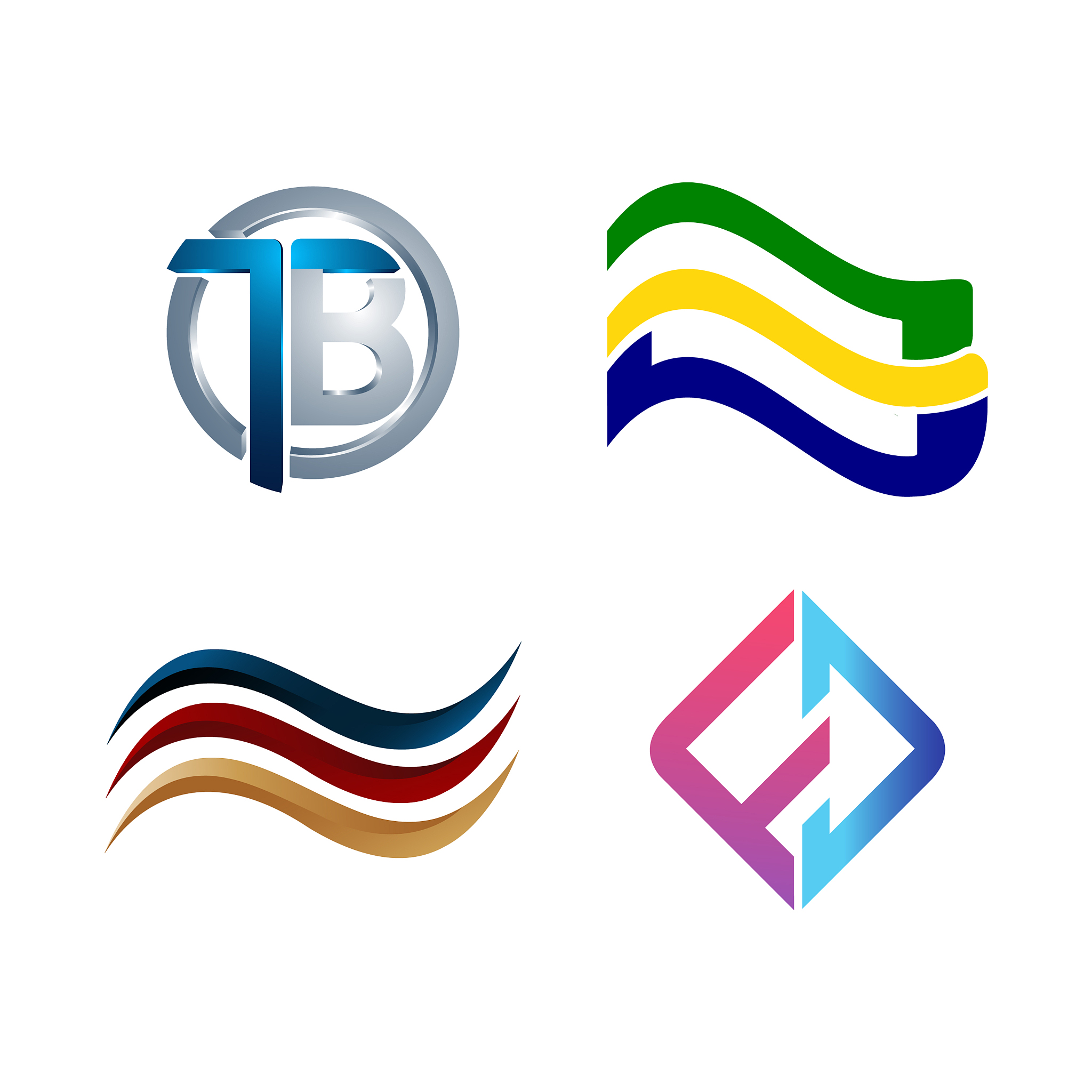 set symbol for business logo design template