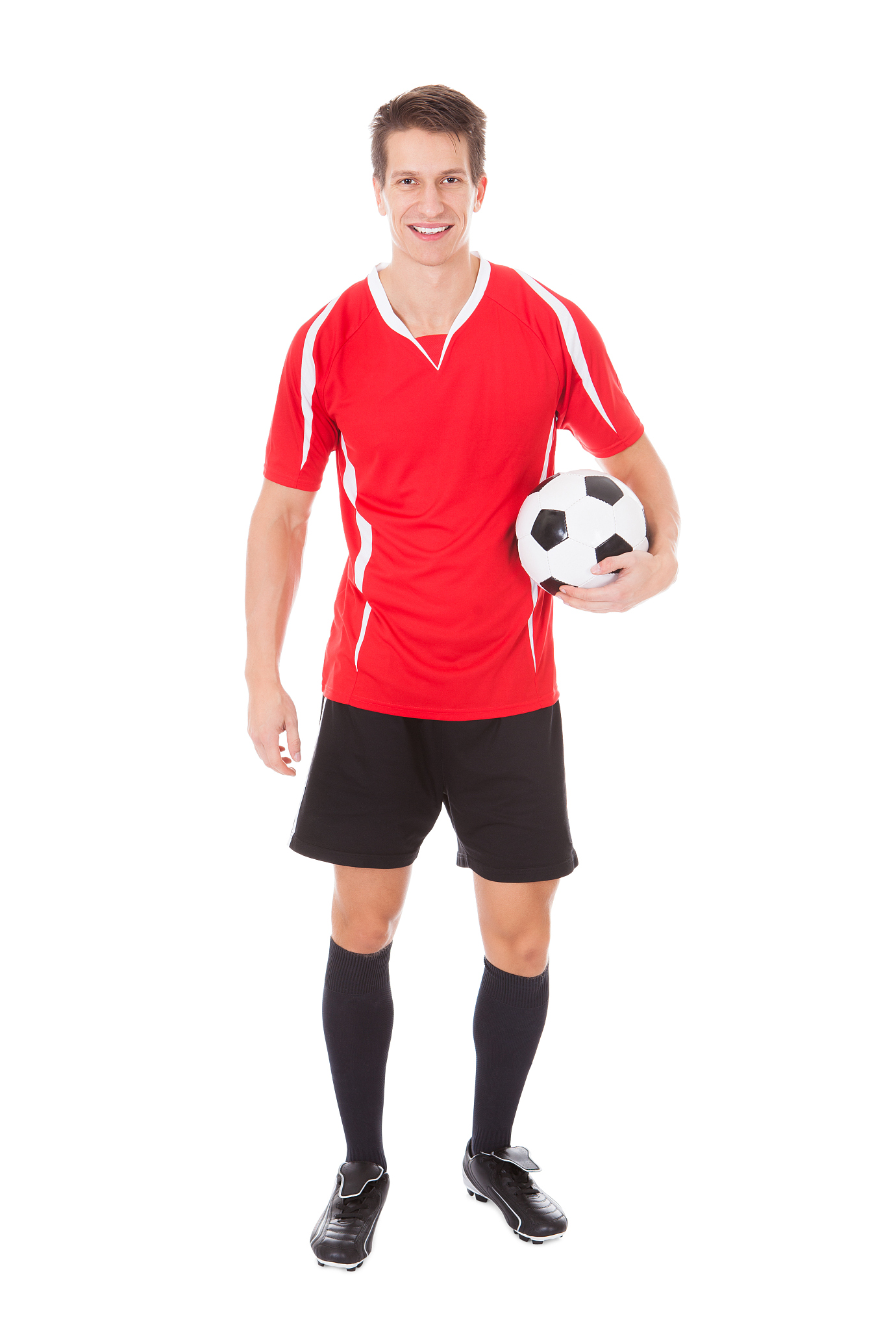happy young soccer player