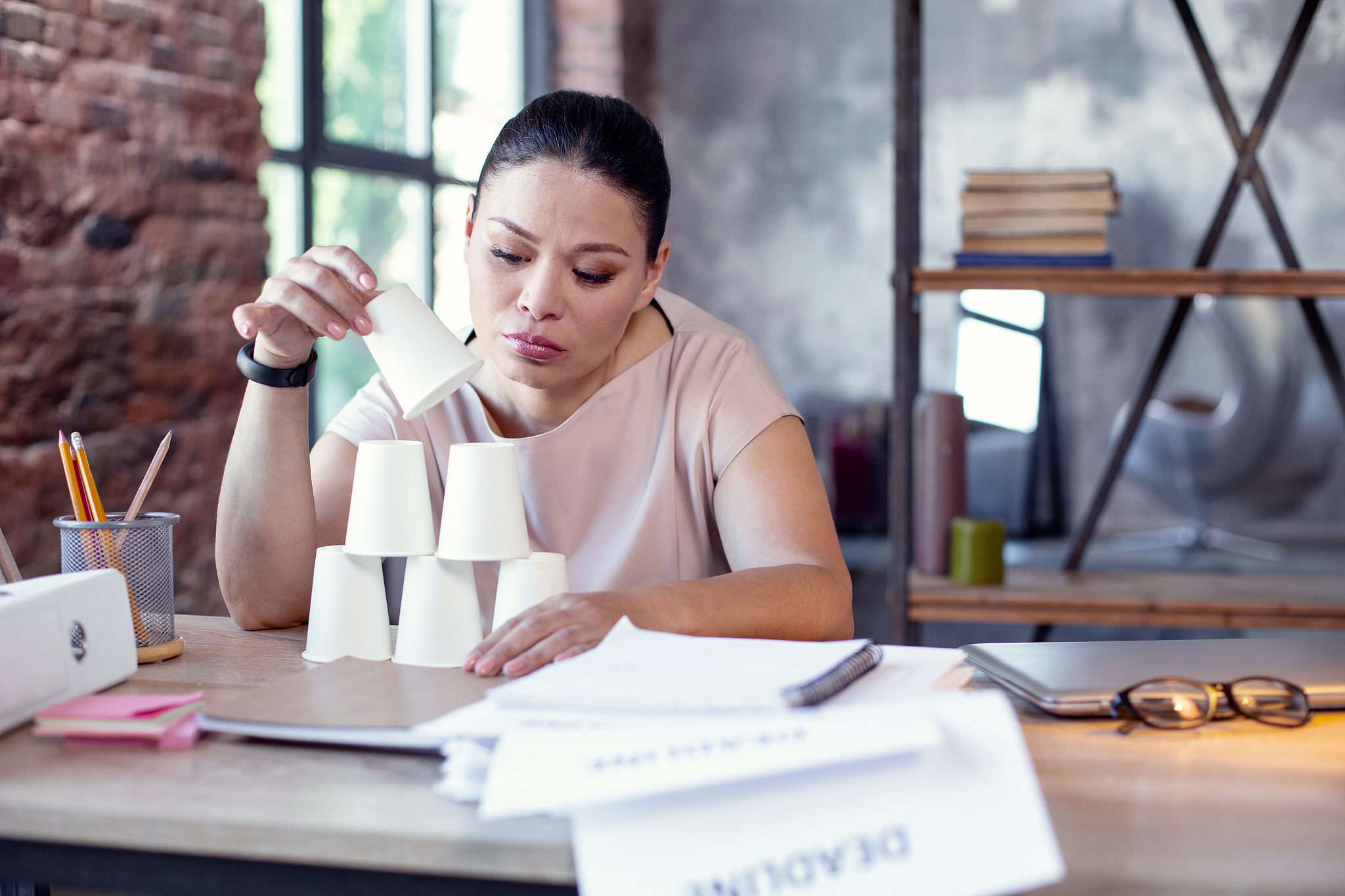 upset female freelancer getting through depression