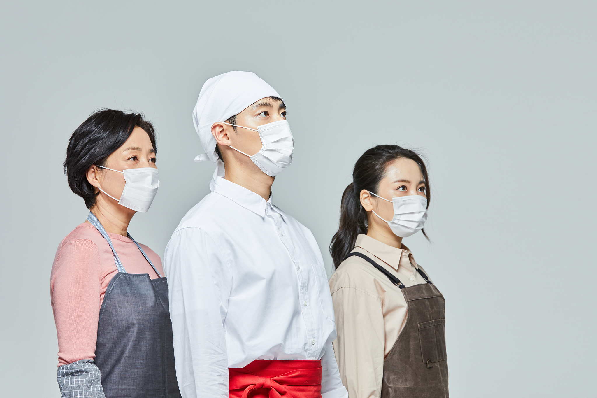 mask, 50s, woman, worry, market trader, depression