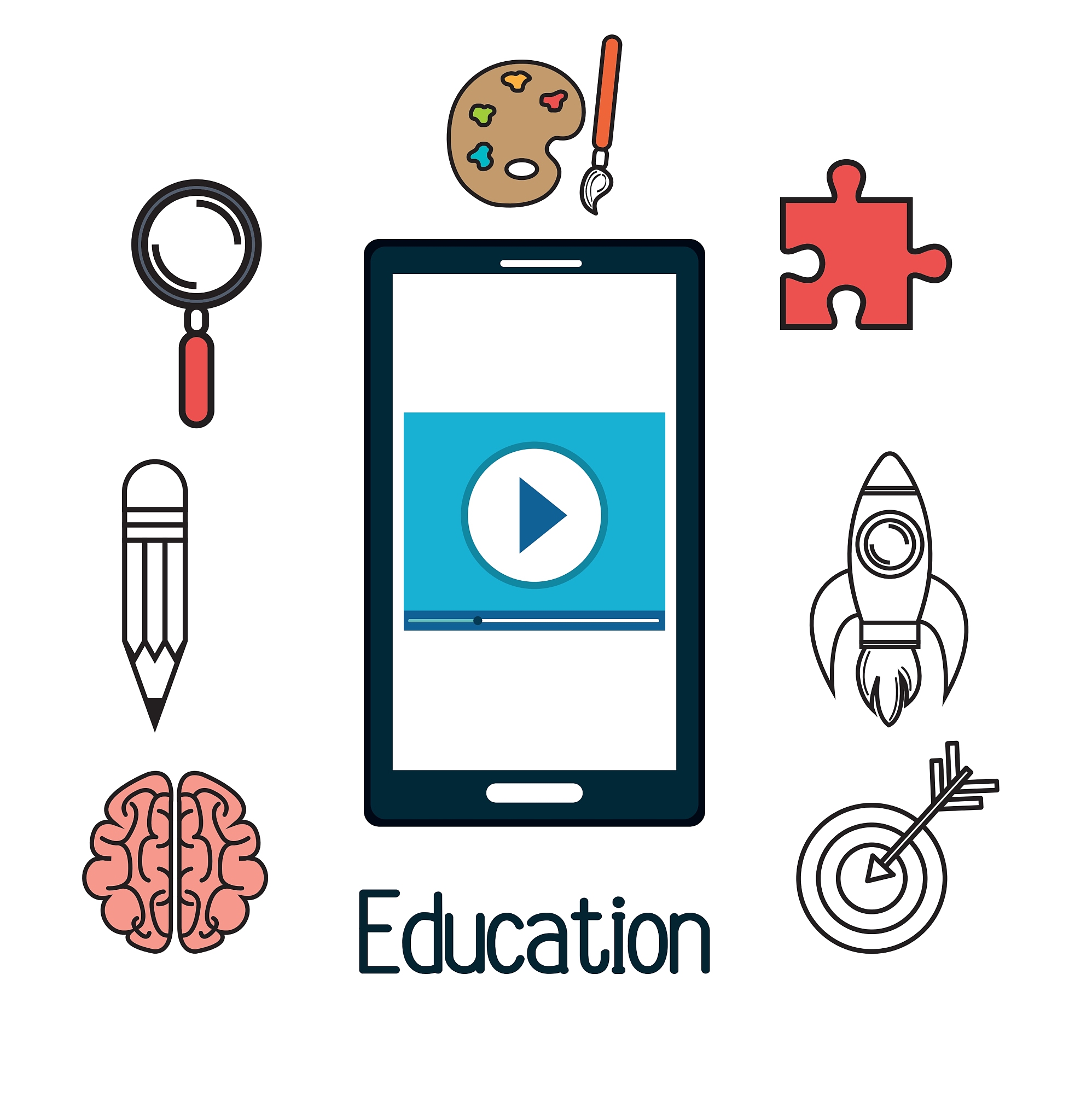 online learning isolated icon design